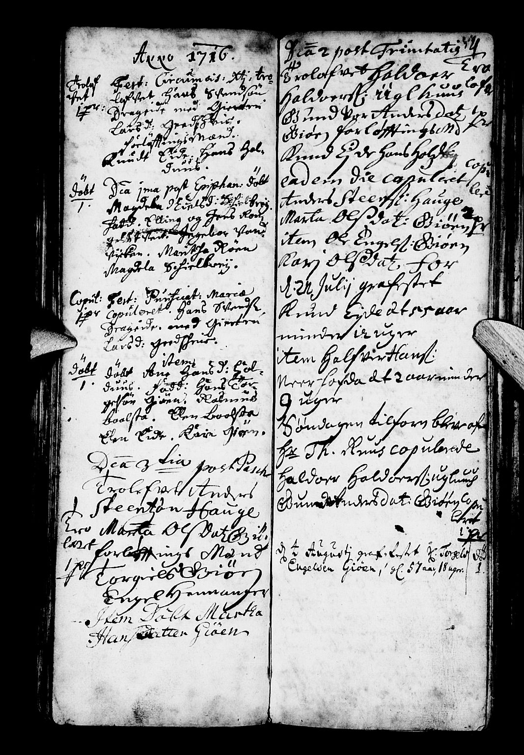 Os sokneprestembete, SAB/A-99929: Parish register (official) no. A 3, 1669-1760, p. 42