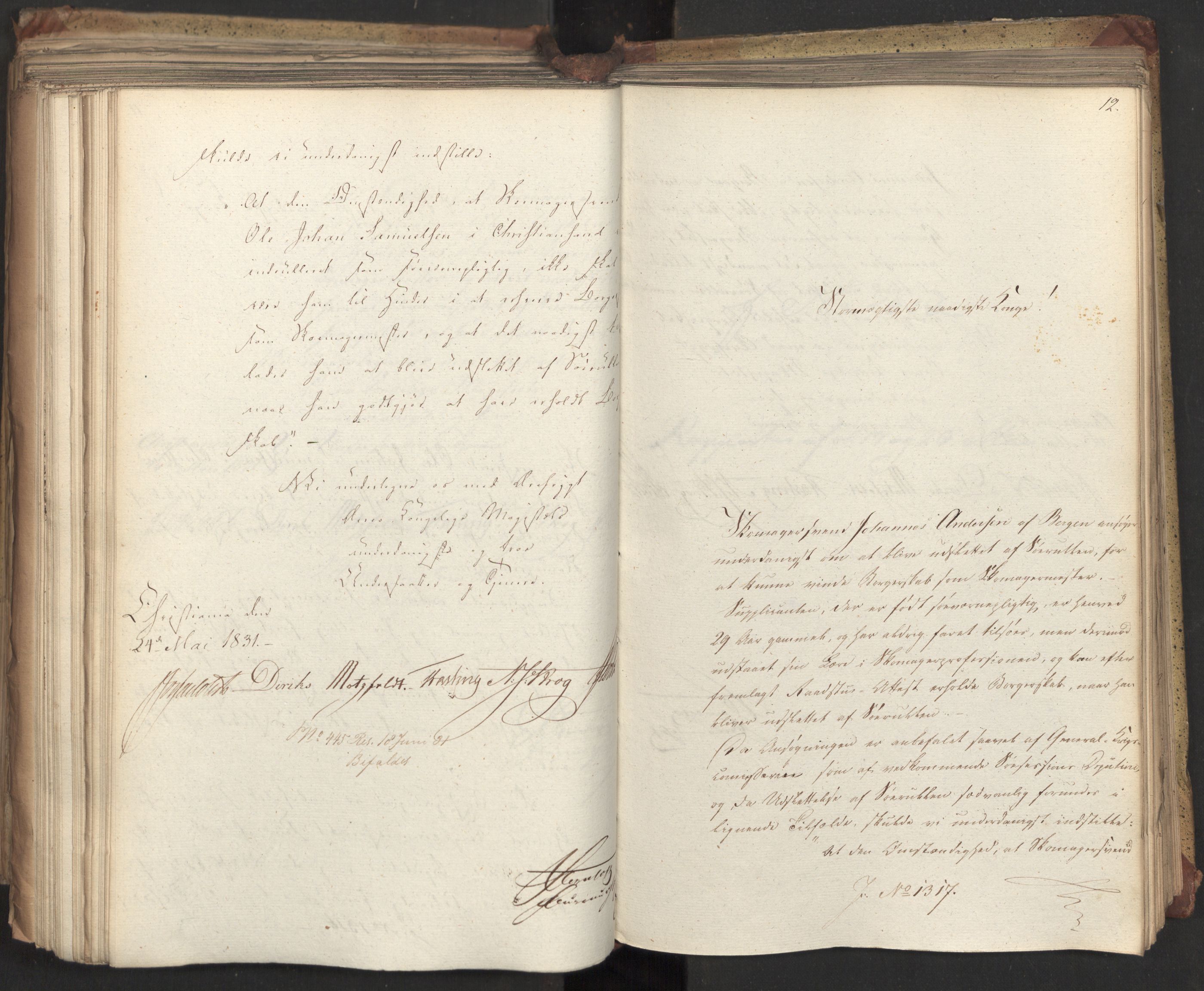 Statsrådsavdelingen i Stockholm, AV/RA-S-1003/D/Da/L0071: Regjeringsinnstillinger nr. 1222-1364, 1831, p. 402