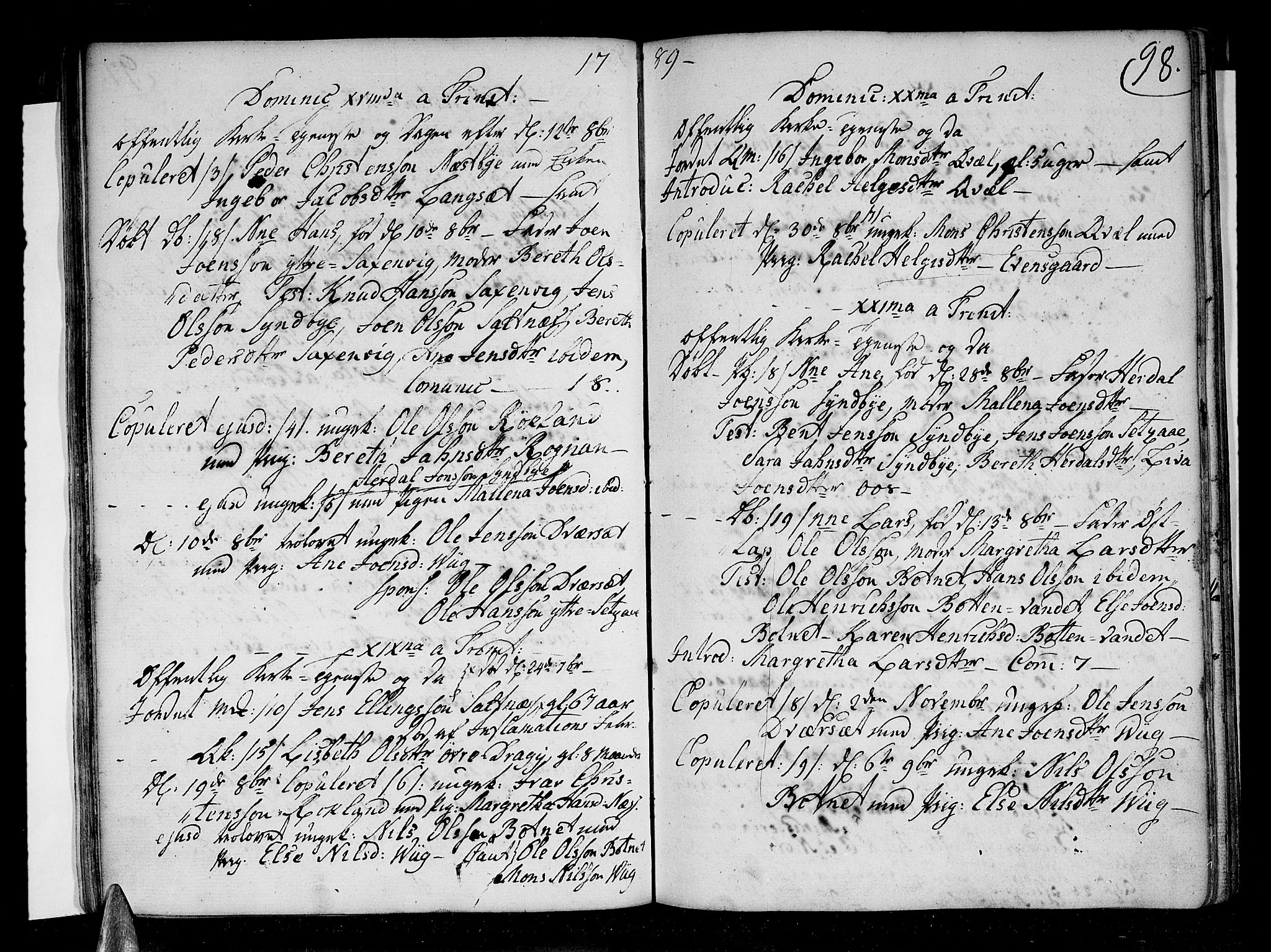 Ministerialprotokoller, klokkerbøker og fødselsregistre - Nordland, SAT/A-1459/847/L0664: Parish register (official) no. 847A04, 1770-1818, p. 98