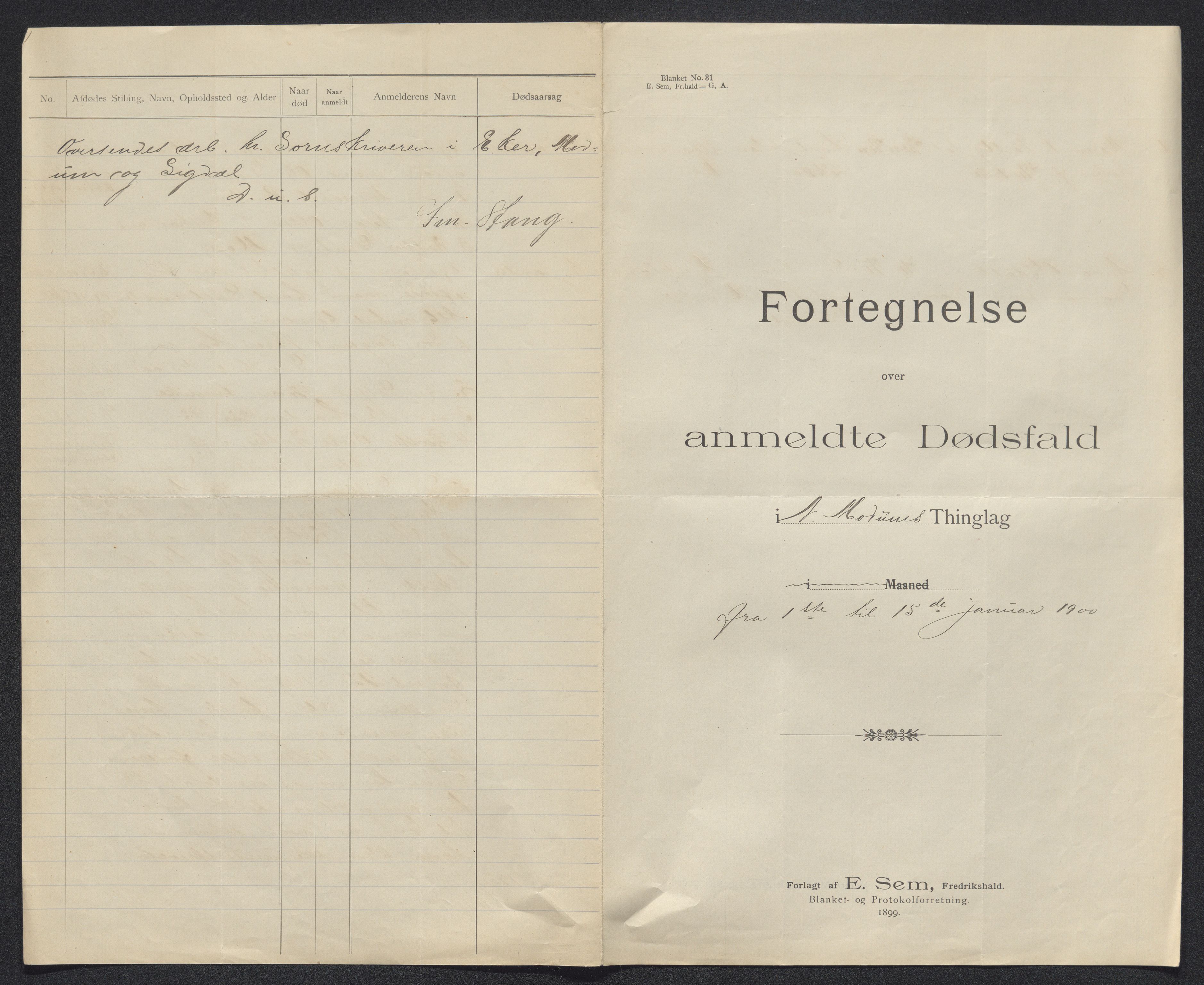 Eiker, Modum og Sigdal sorenskriveri, SAKO/A-123/H/Ha/Hab/L0027: Dødsfallsmeldinger, 1900, p. 318