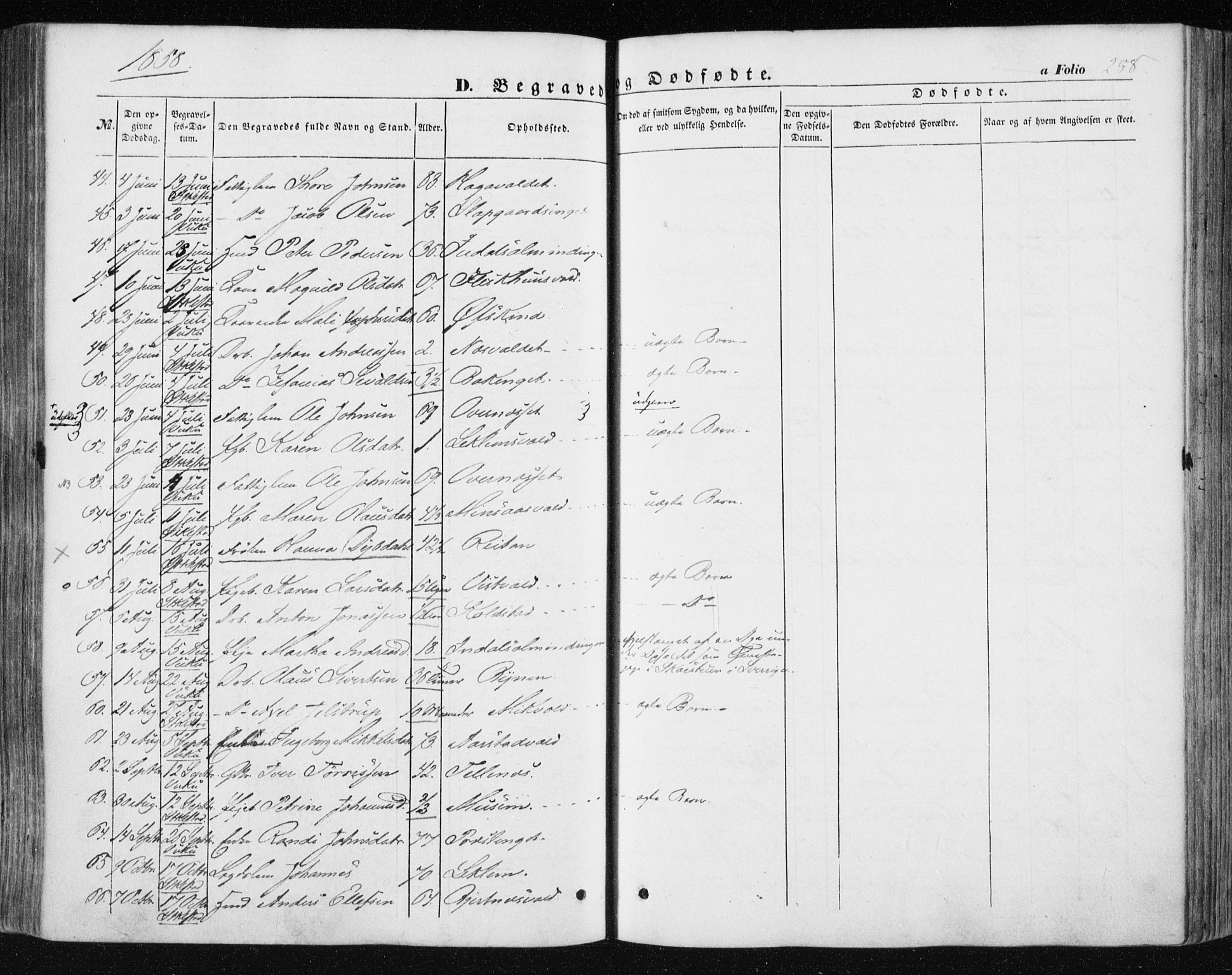 Ministerialprotokoller, klokkerbøker og fødselsregistre - Nord-Trøndelag, SAT/A-1458/723/L0240: Parish register (official) no. 723A09, 1852-1860, p. 288