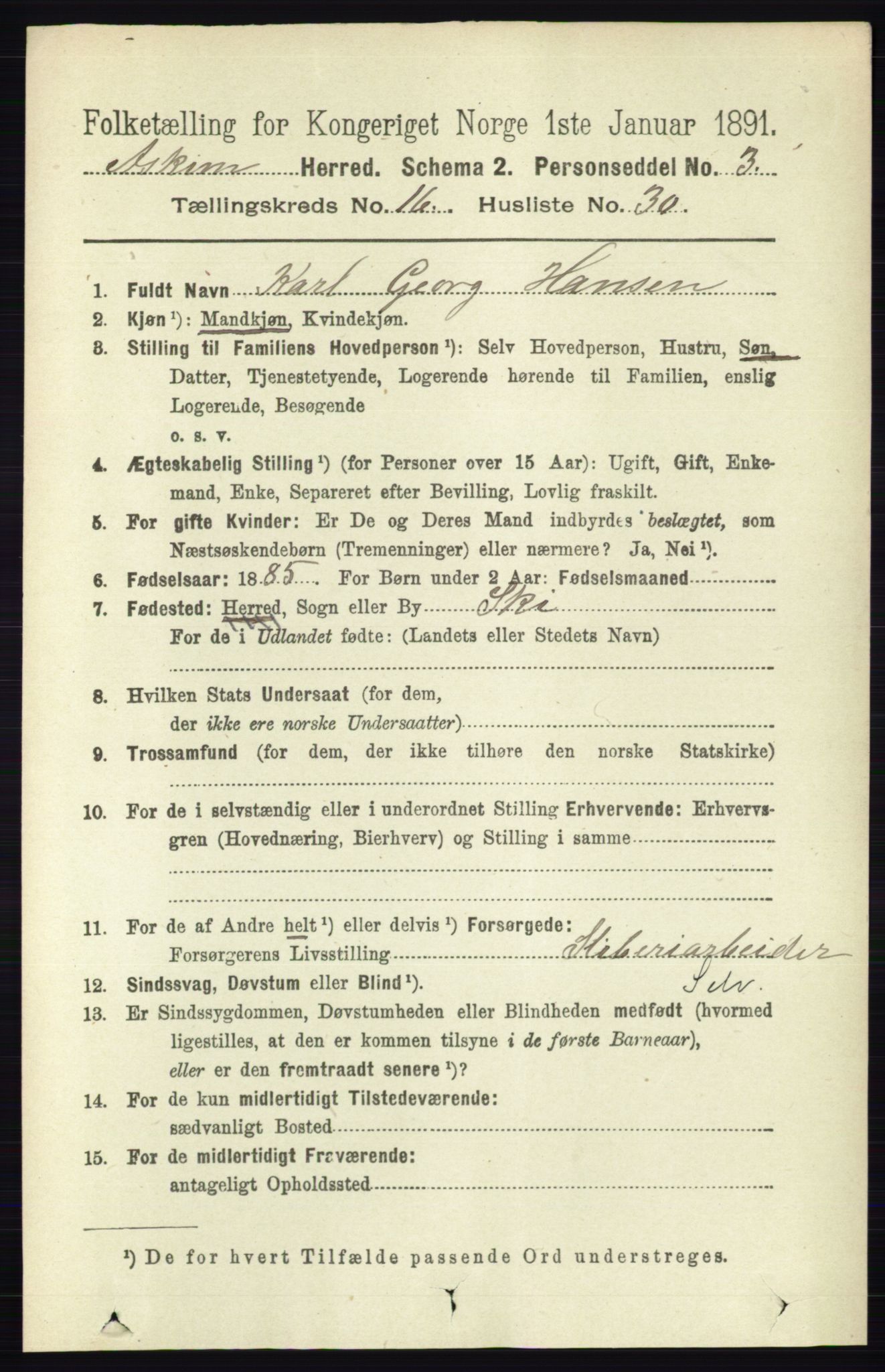 RA, 1891 census for 0124 Askim, 1891, p. 2814