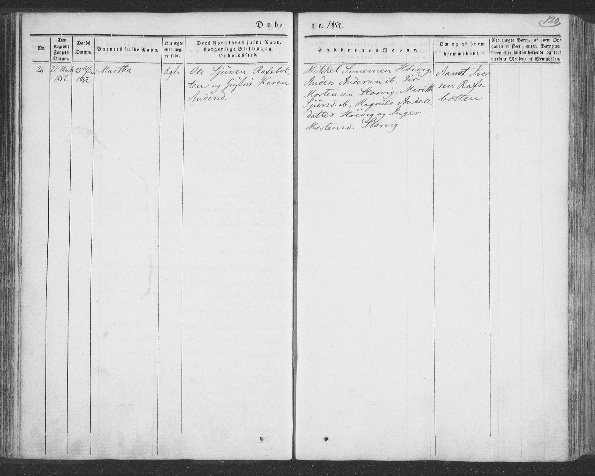 Talvik sokneprestkontor, AV/SATØ-S-1337/H/Ha/L0009kirke: Parish register (official) no. 9, 1837-1852, p. 120