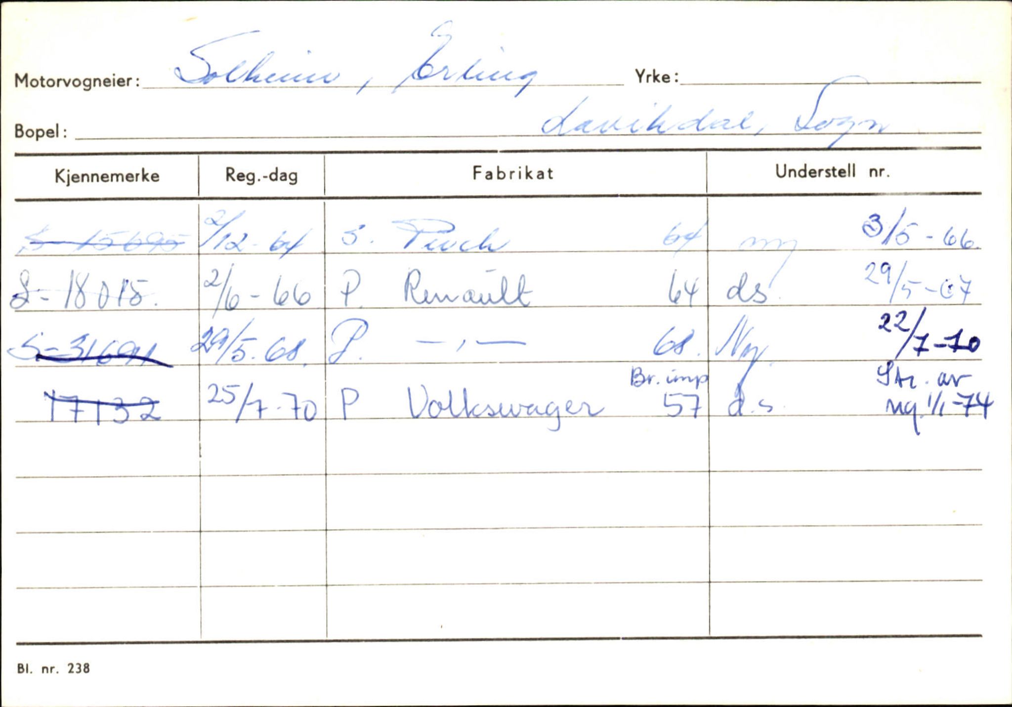 Statens vegvesen, Sogn og Fjordane vegkontor, AV/SAB-A-5301/4/F/L0131: Eigarregister Høyanger P-Å. Stryn S-Å, 1945-1975, p. 313