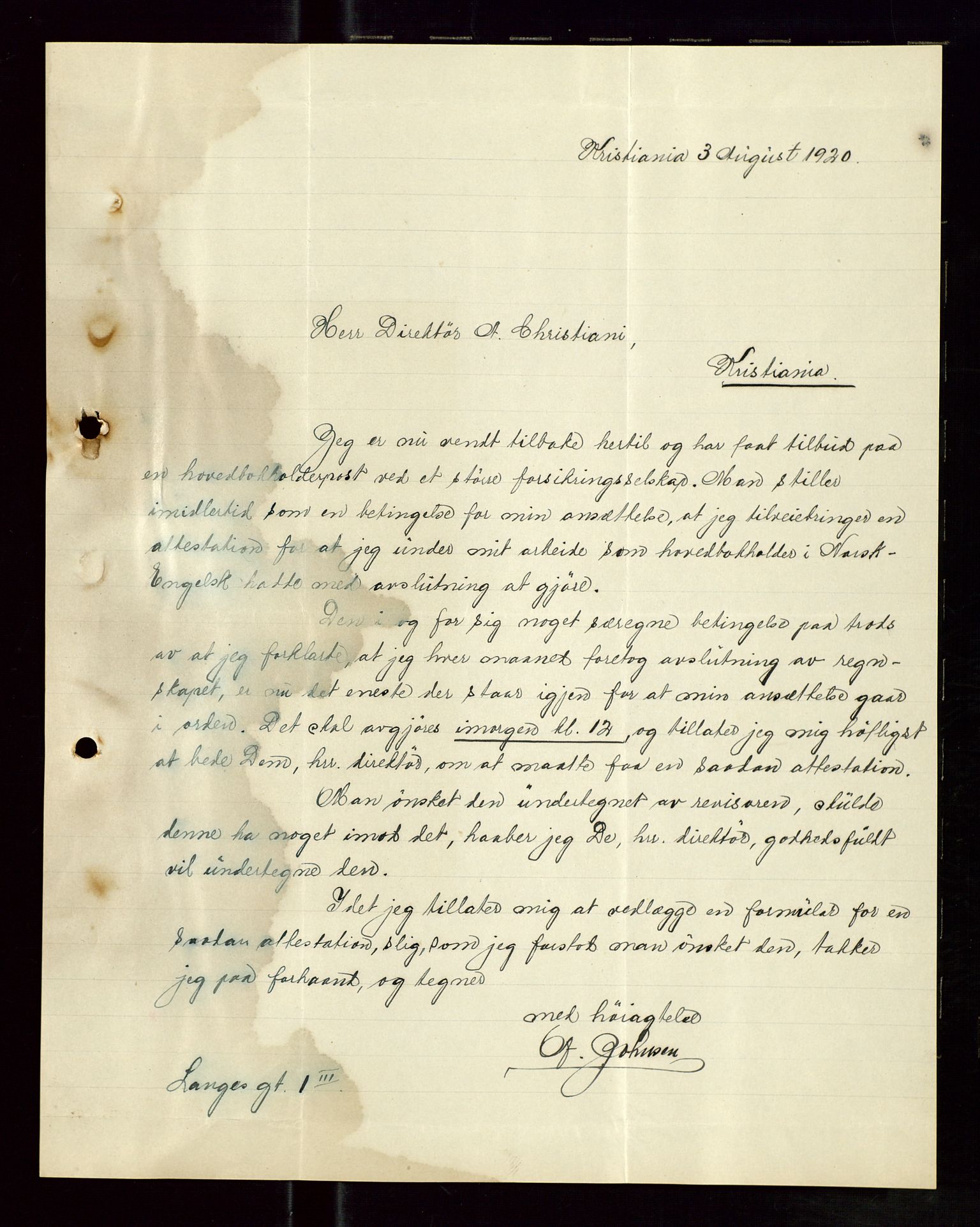 Pa 1521 - A/S Norske Shell, AV/SAST-A-101915/E/Ea/Eaa/L0010: Sjefskorrespondanse, 1920, p. 5