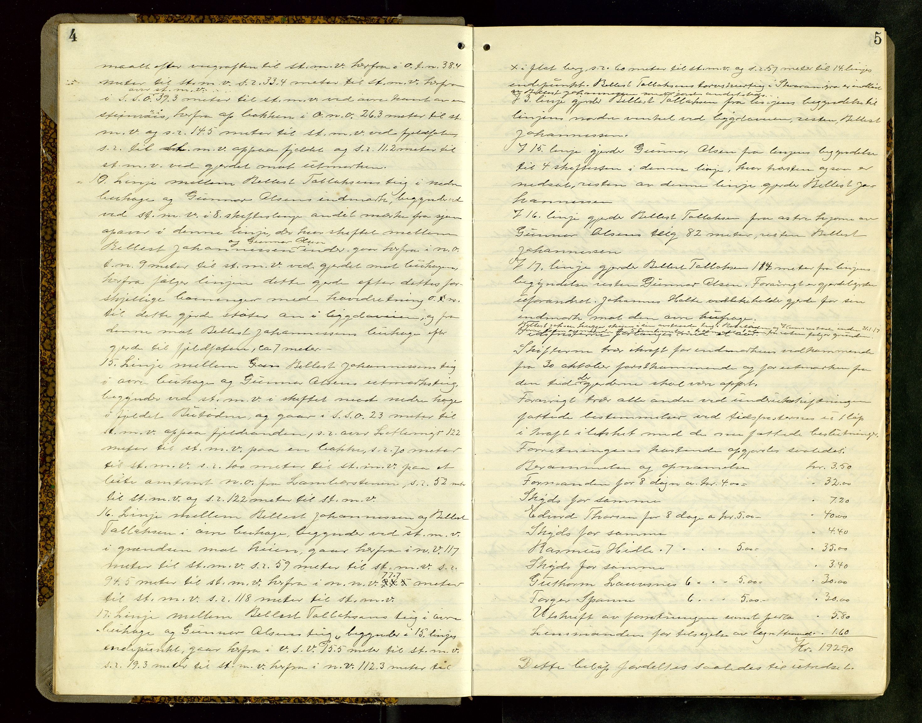 Rogaland jordskifterett, SAST/A-102426/Oa/L0073: Forhandlingsprotokoll, 1915-1918, p. 4-5