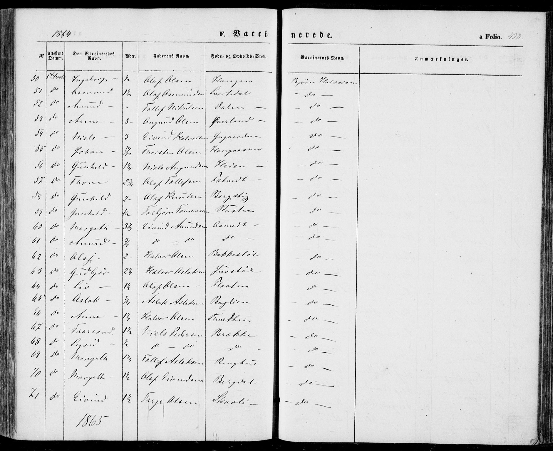 Vinje kirkebøker, AV/SAKO-A-312/F/Fa/L0004: Parish register (official) no. I 4, 1843-1869, p. 438