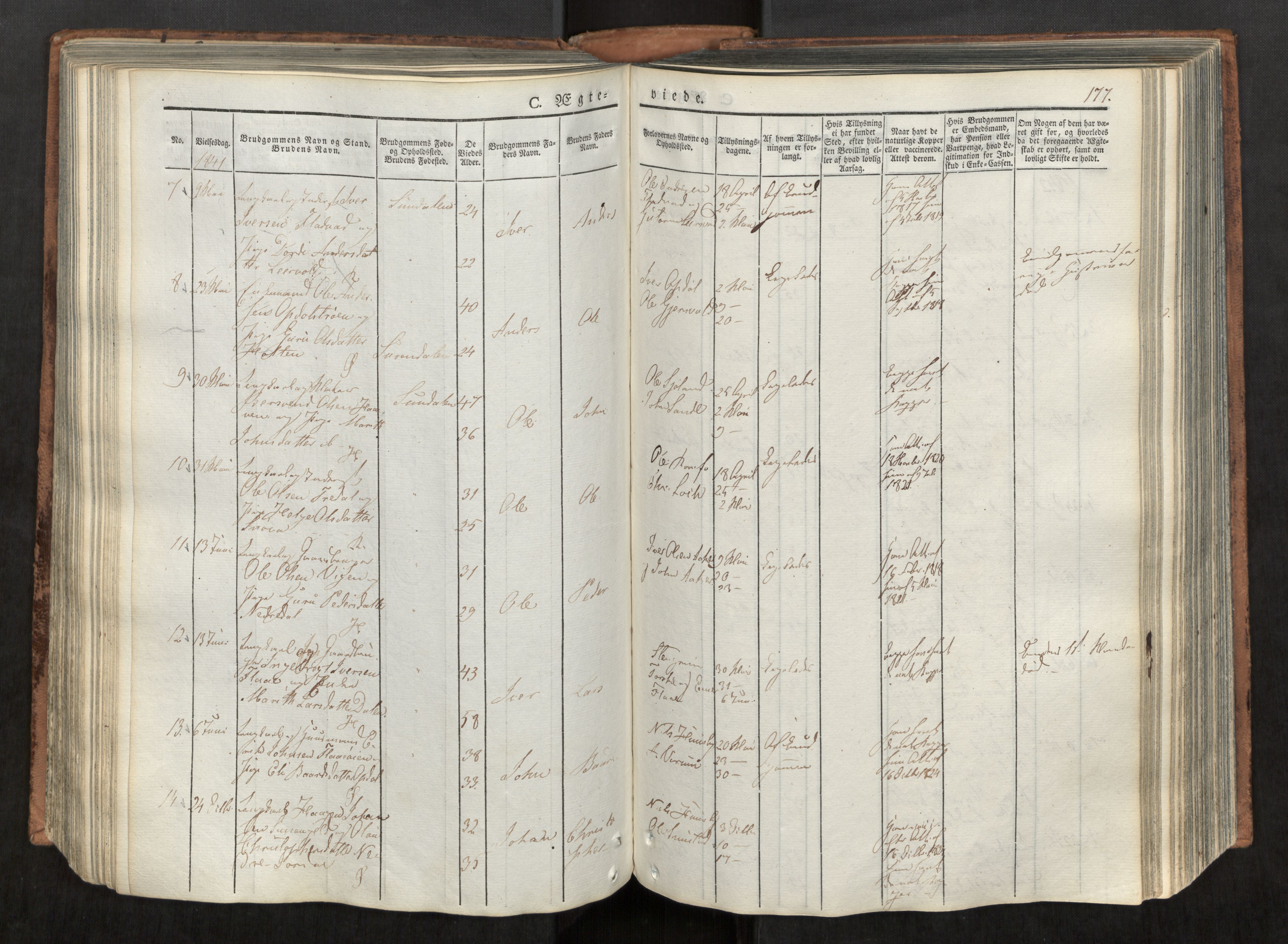 Ministerialprotokoller, klokkerbøker og fødselsregistre - Møre og Romsdal, AV/SAT-A-1454/590/L1012: Parish register (official) no. 590A04, 1832-1846, p. 177