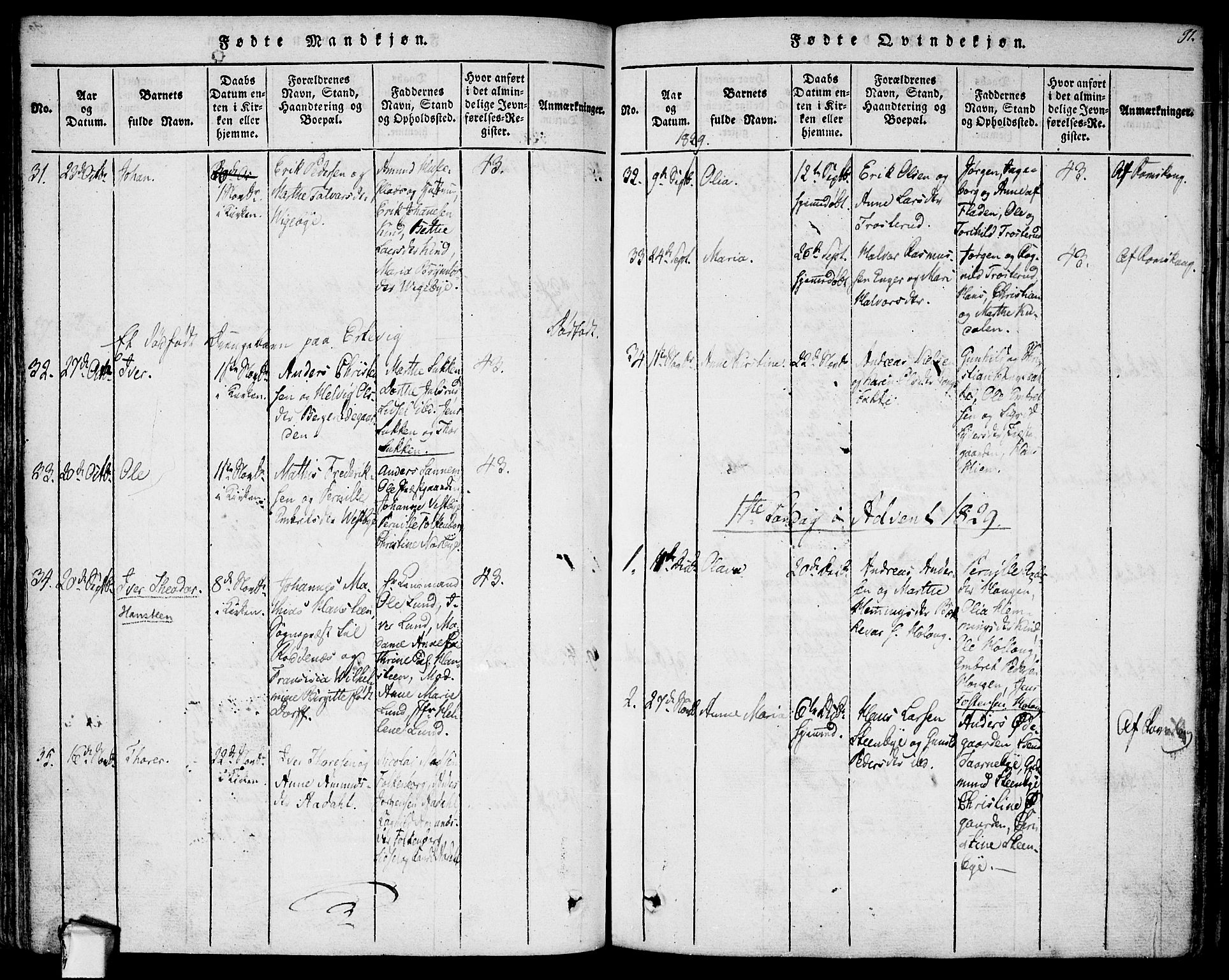 Rødenes prestekontor Kirkebøker, AV/SAO-A-2005/F/Fa/L0004: Parish register (official) no. I 4, 1814-1838, p. 91