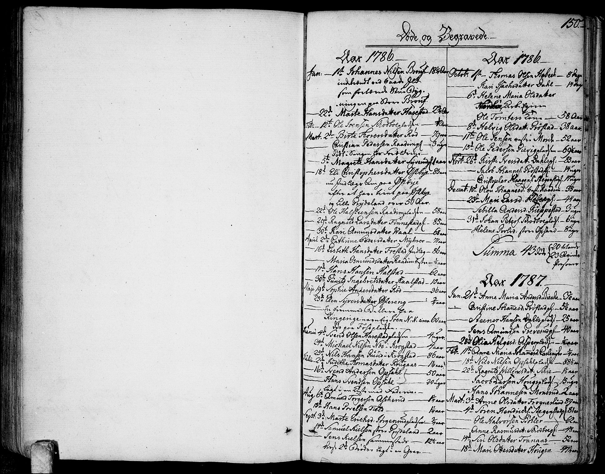 Kråkstad prestekontor Kirkebøker, AV/SAO-A-10125a/F/Fa/L0002: Parish register (official) no. I 2, 1786-1814, p. 150