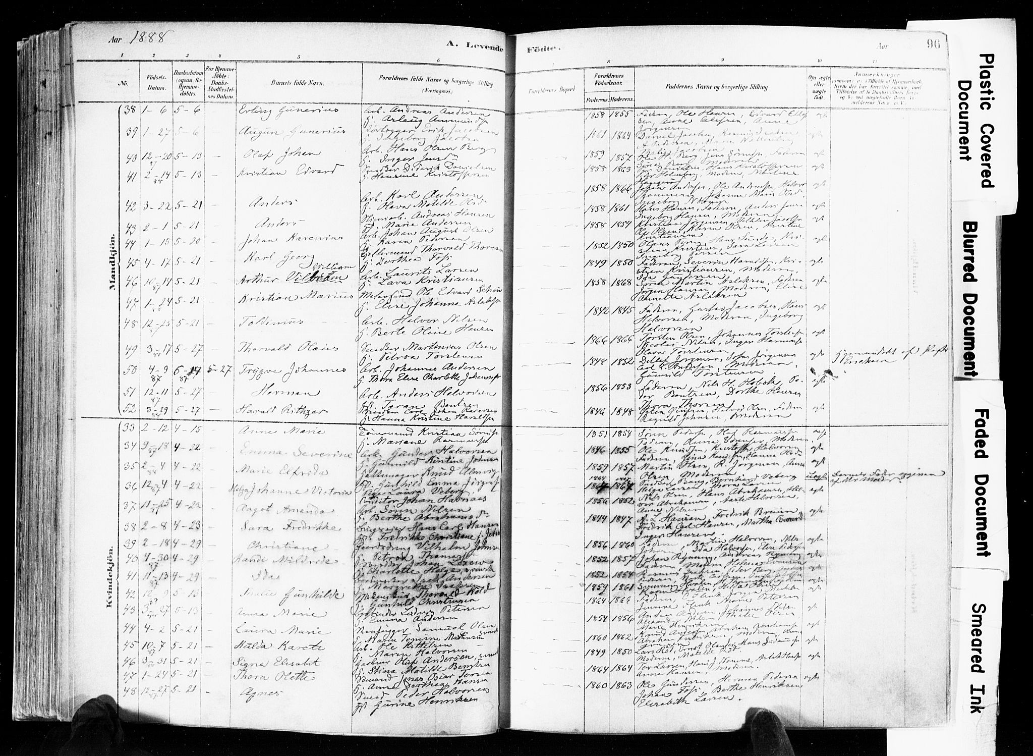 Skien kirkebøker, SAKO/A-302/F/Fa/L0009: Parish register (official) no. 9, 1878-1890, p. 96