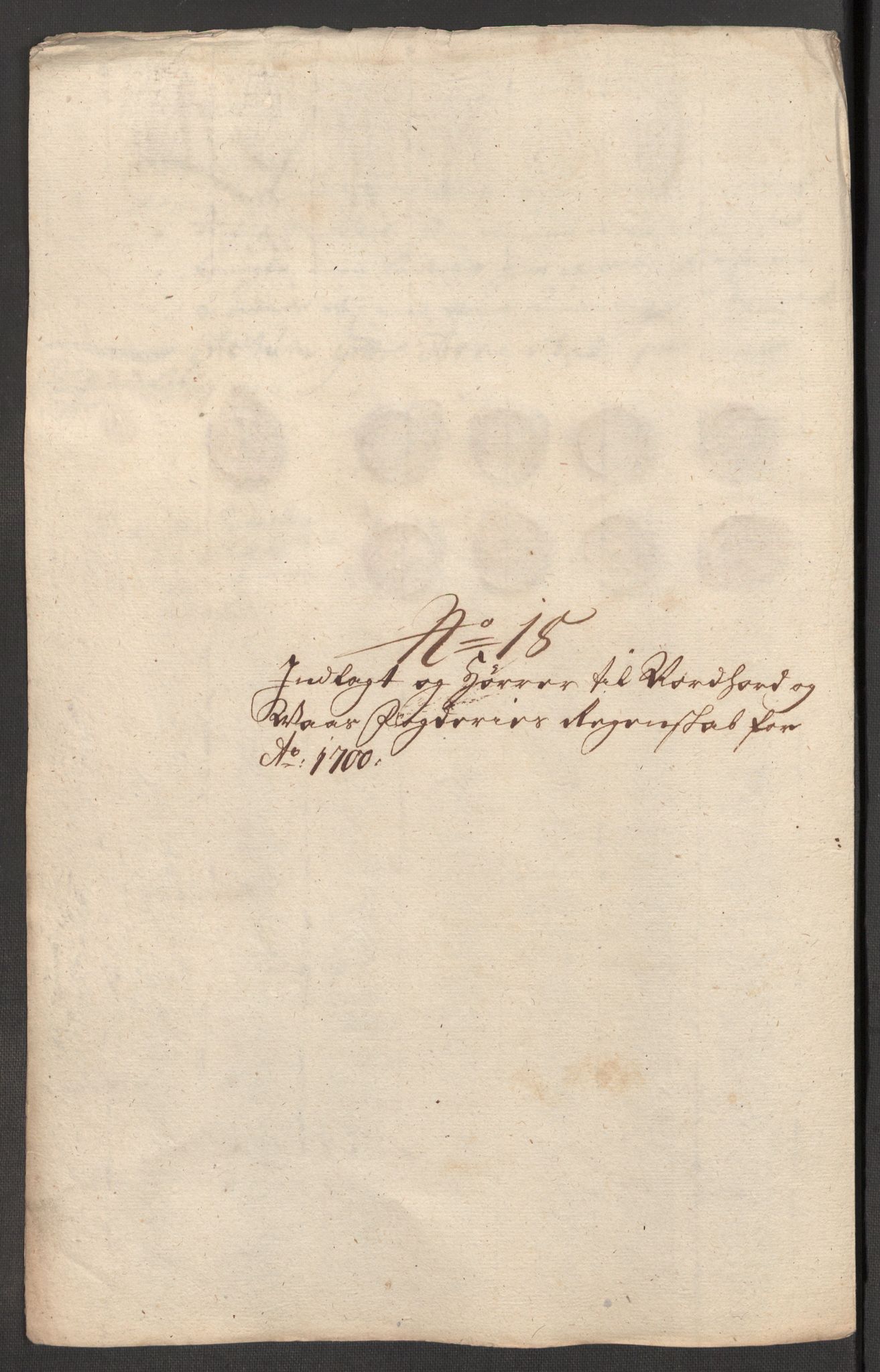 Rentekammeret inntil 1814, Reviderte regnskaper, Fogderegnskap, AV/RA-EA-4092/R51/L3185: Fogderegnskap Nordhordland og Voss, 1700-1701, p. 190