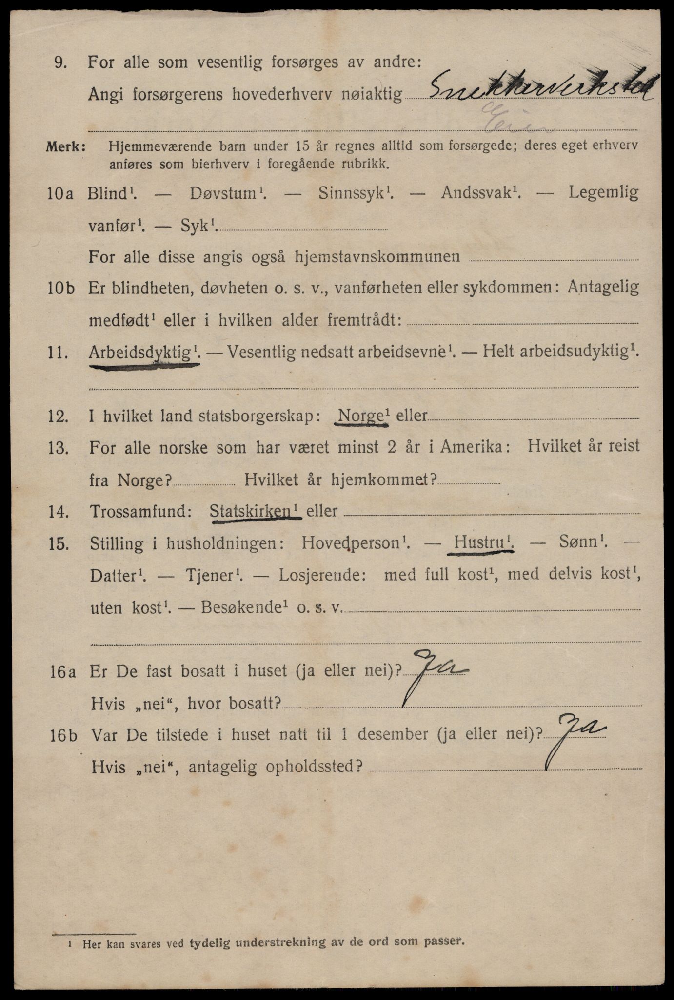 SAST, 1920 census for Stavanger, 1920, p. 68161