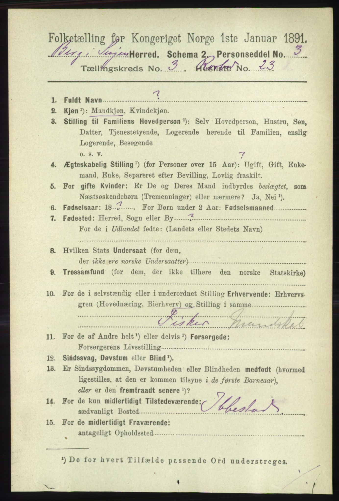 RA, 1891 census for 1929 Berg, 1891, p. 1513