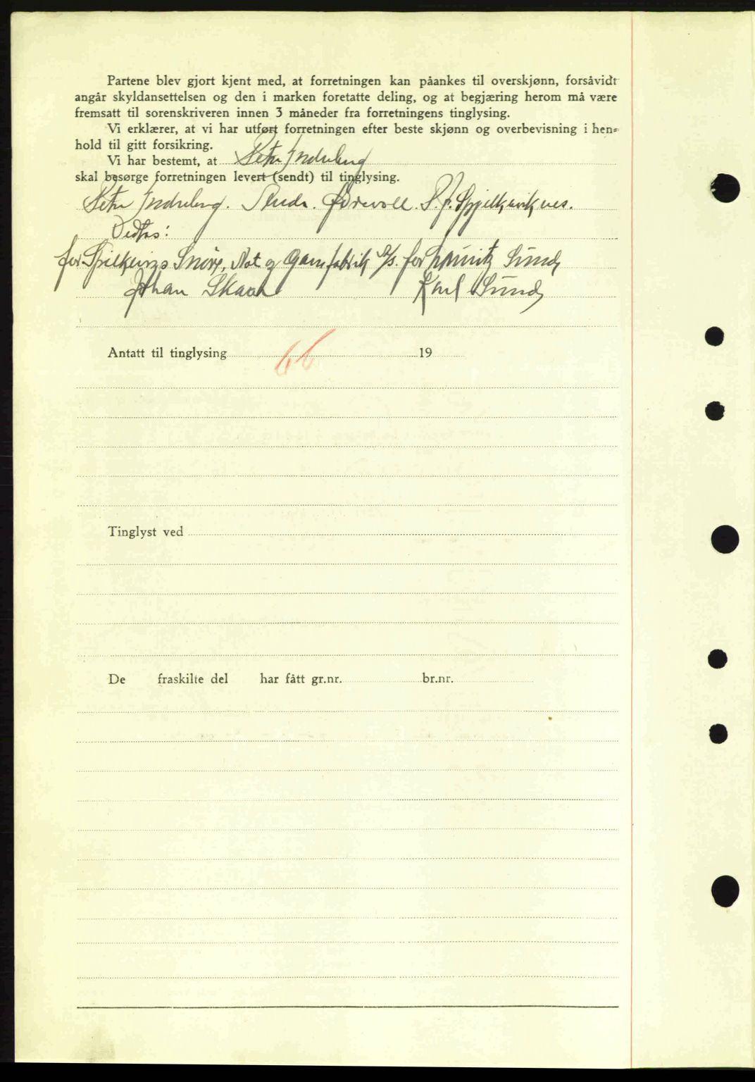 Nordre Sunnmøre sorenskriveri, AV/SAT-A-0006/1/2/2C/2Ca: Mortgage book no. A10, 1940-1941, Diary no: : 458/1941