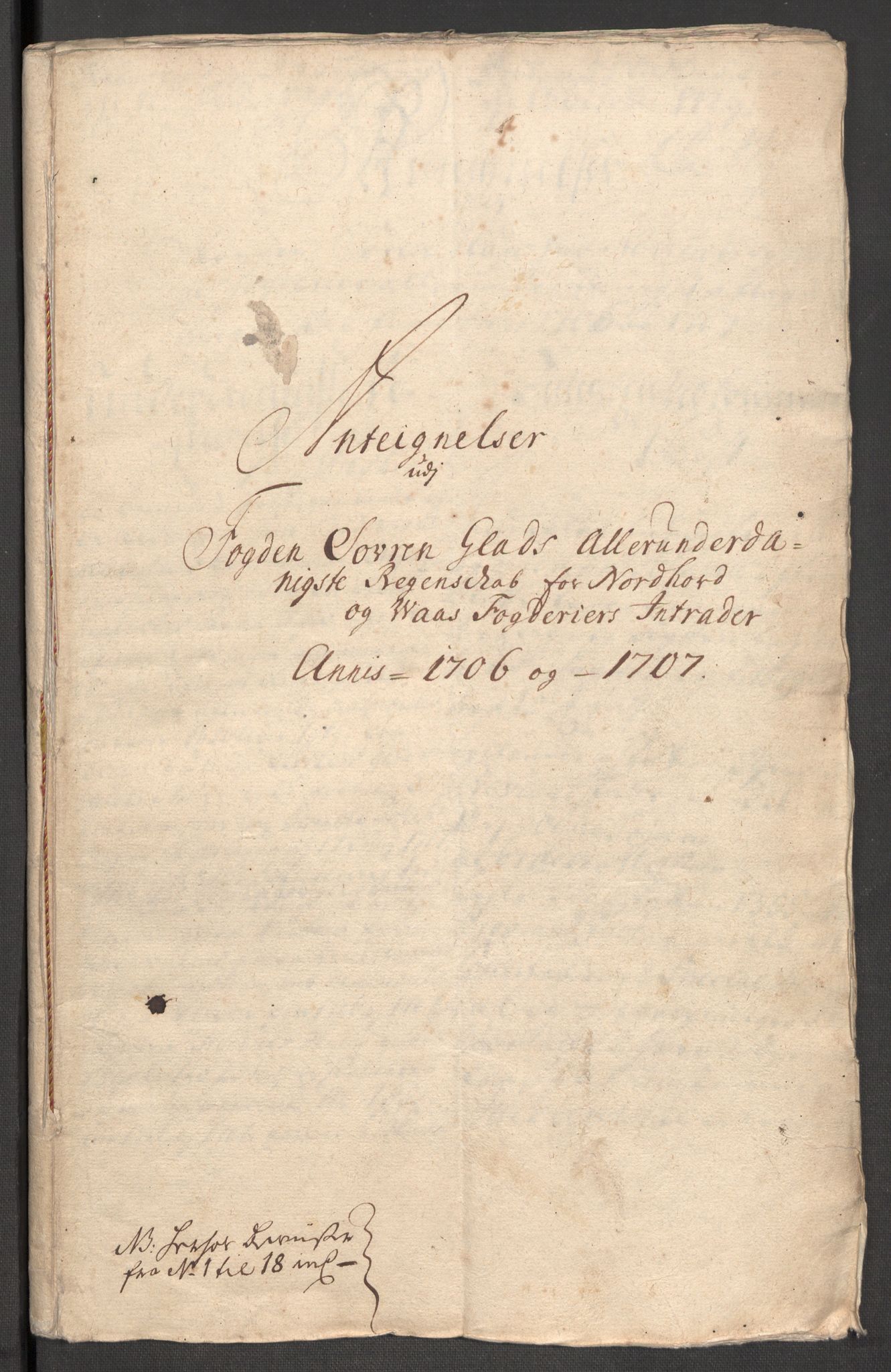Rentekammeret inntil 1814, Reviderte regnskaper, Fogderegnskap, RA/EA-4092/R51/L3188: Fogderegnskap Nordhordland og Voss, 1706-1707, p. 163