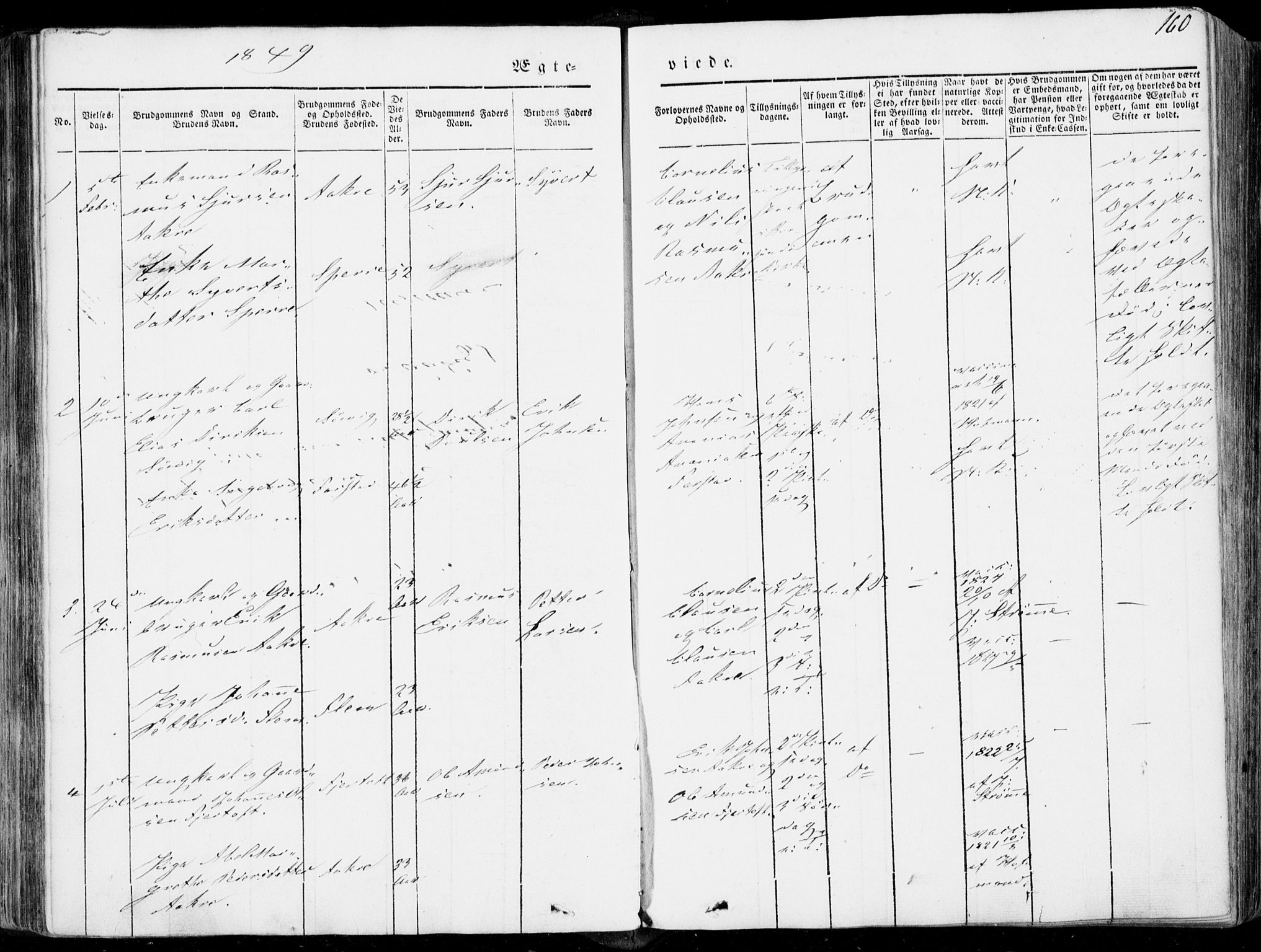 Ministerialprotokoller, klokkerbøker og fødselsregistre - Møre og Romsdal, AV/SAT-A-1454/536/L0497: Parish register (official) no. 536A06, 1845-1865, p. 160