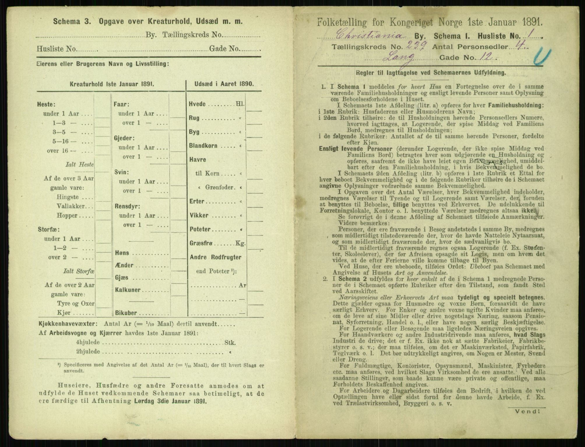 RA, 1891 census for 0301 Kristiania, 1891, p. 145265