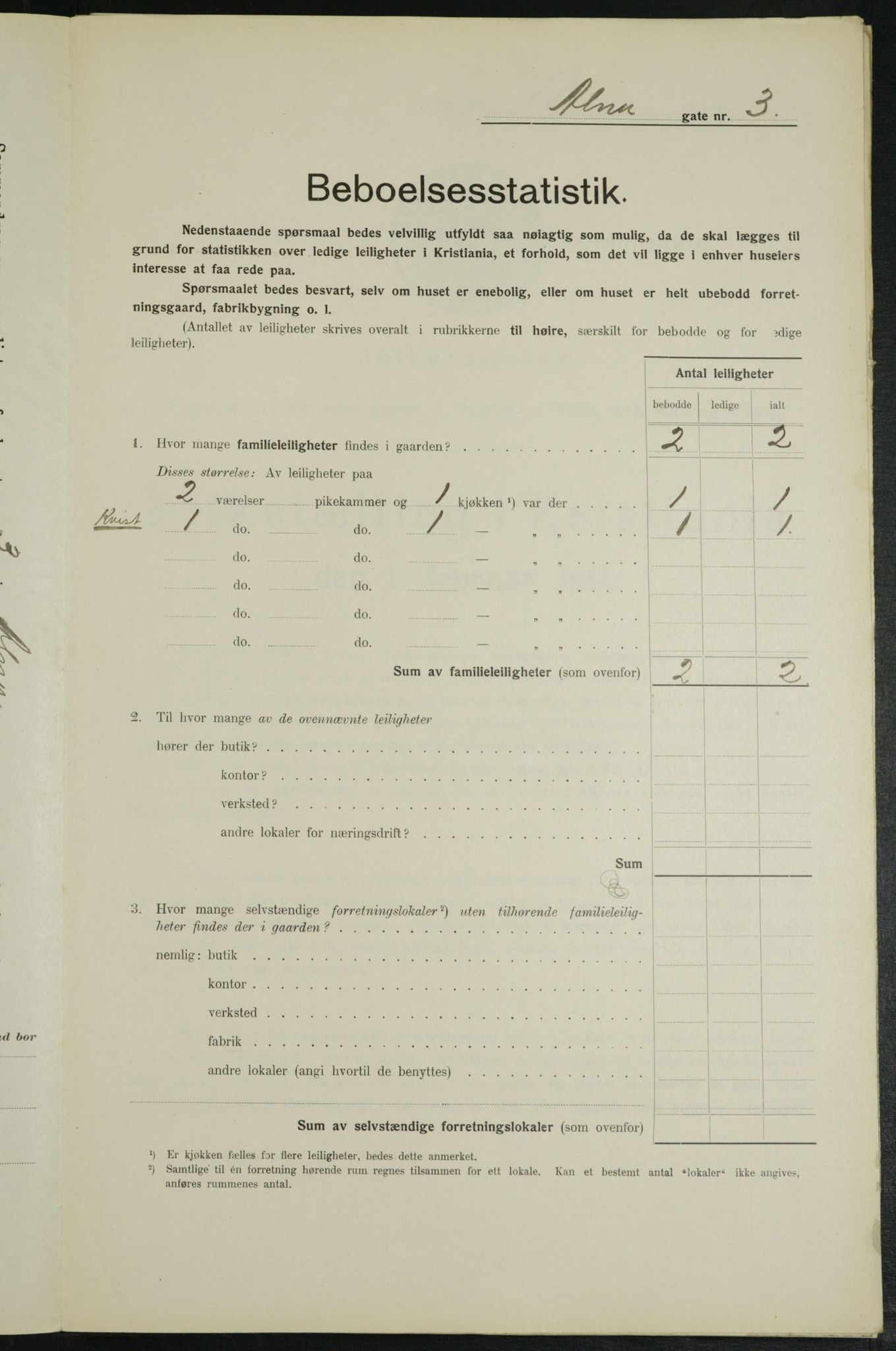 OBA, Municipal Census 1914 for Kristiania, 1914, p. 1180