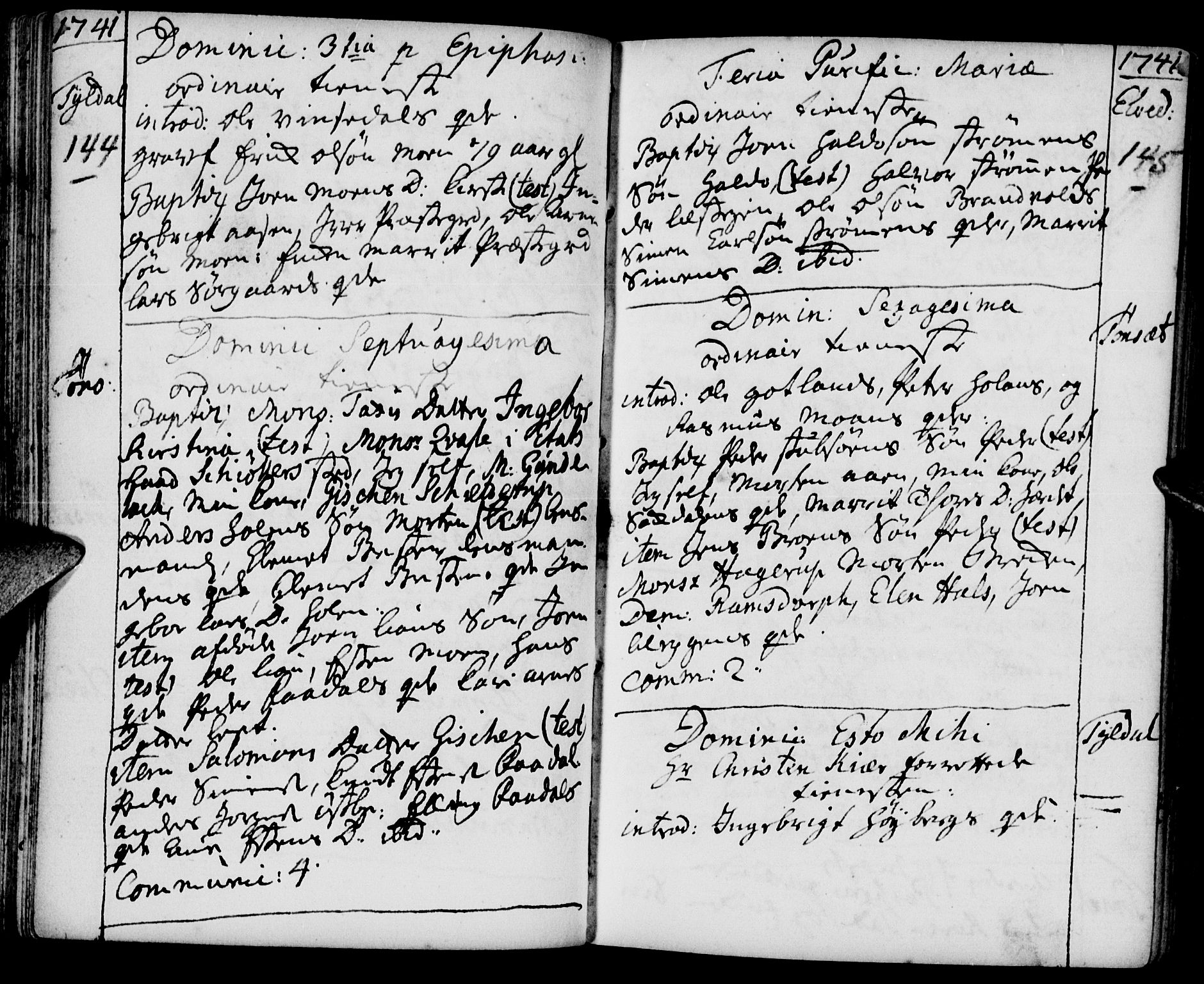 Tynset prestekontor, SAH/PREST-058/H/Ha/Haa/L0002: Parish register (official) no. 2, 1737-1767, p. 144-145