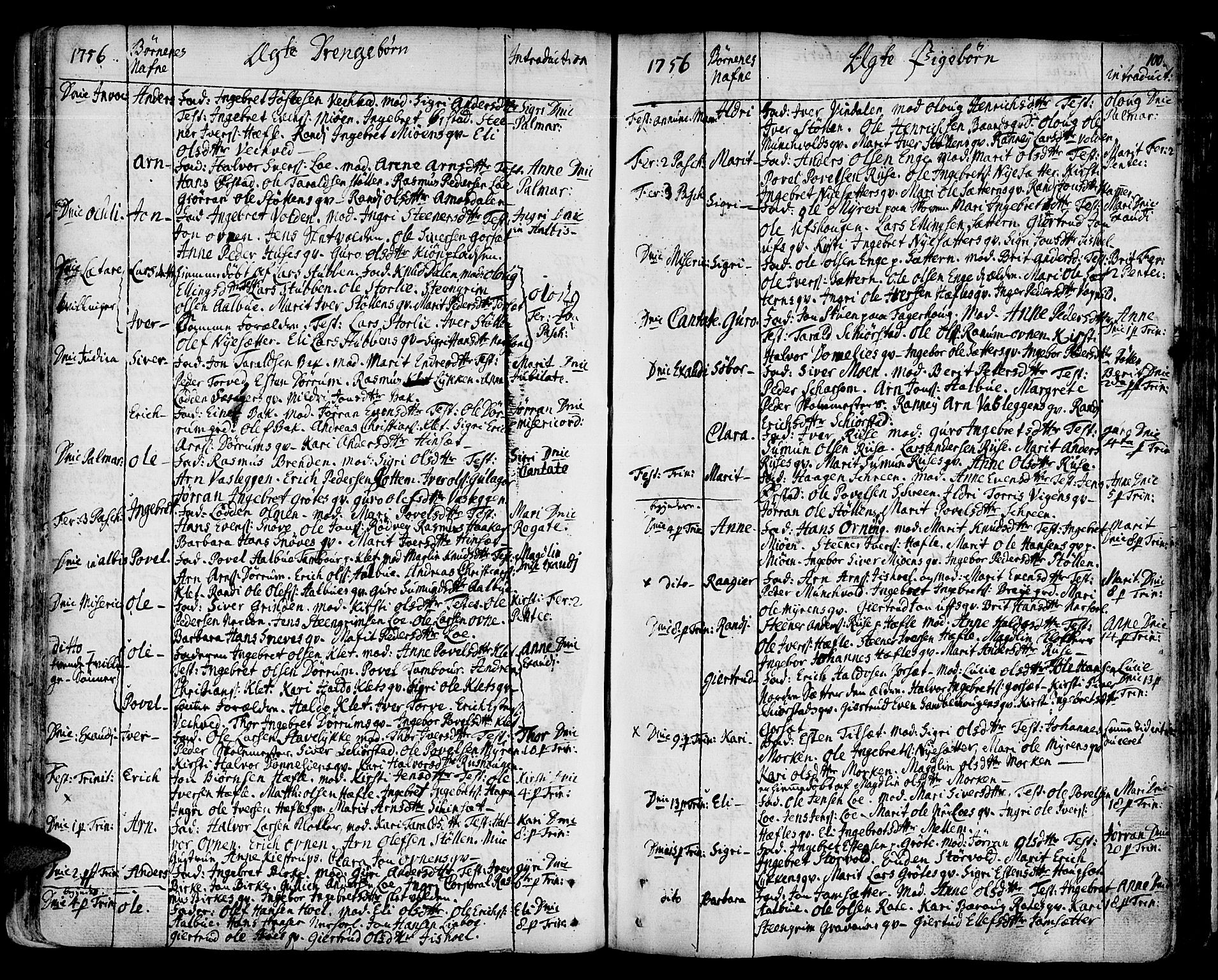 Ministerialprotokoller, klokkerbøker og fødselsregistre - Sør-Trøndelag, SAT/A-1456/678/L0891: Parish register (official) no. 678A01, 1739-1780, p. 100
