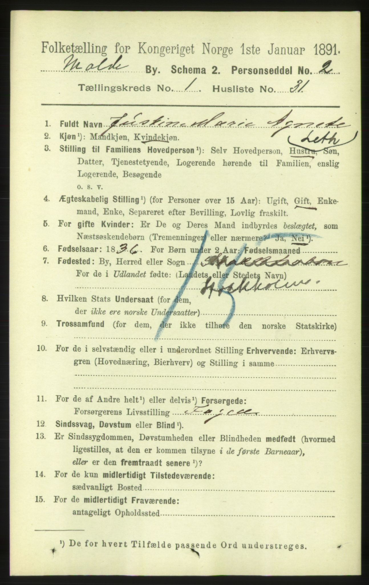 RA, 1891 census for 1502 Molde, 1891, p. 566