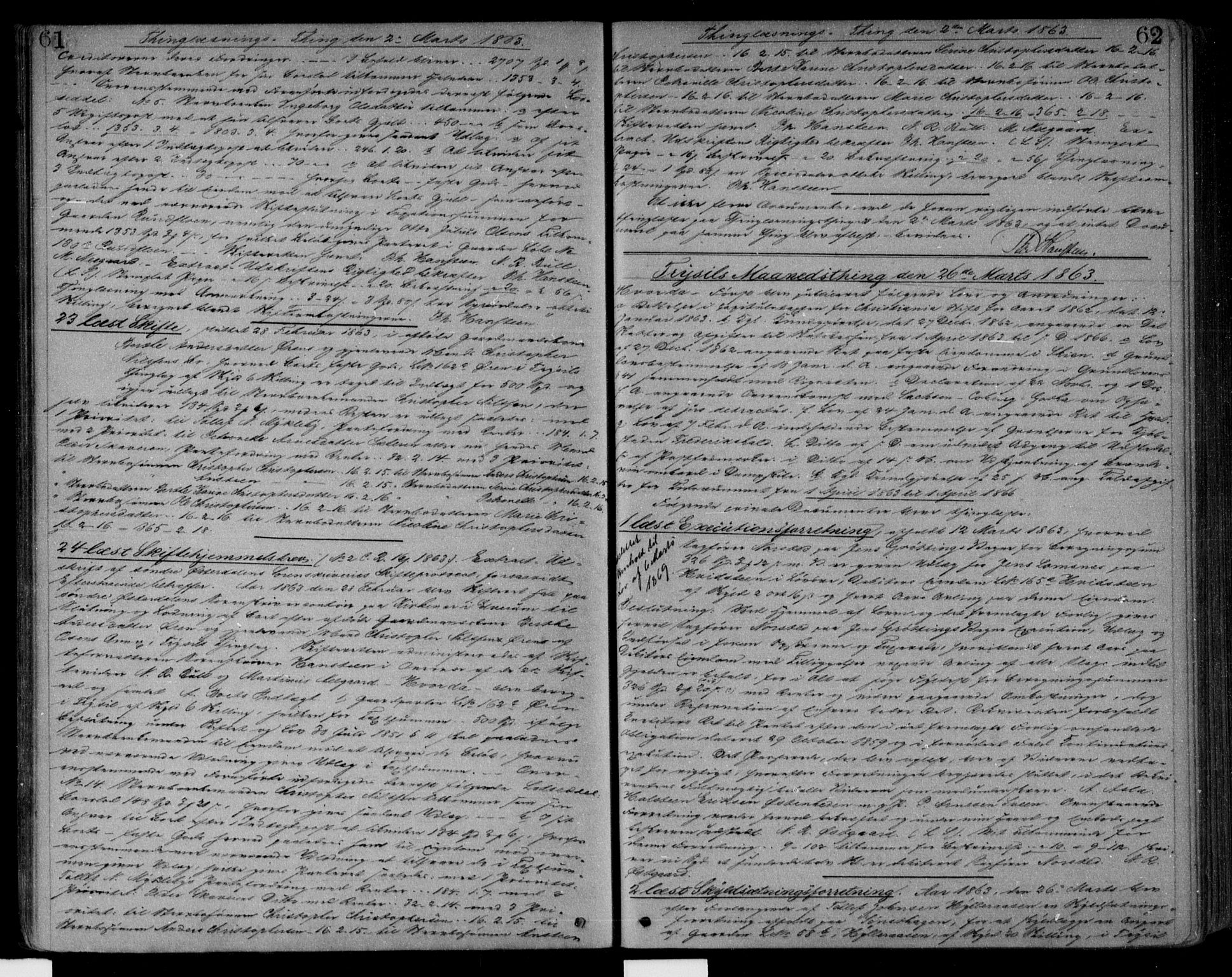 Sør-Østerdal sorenskriveri, SAH/TING-018/H/Hb/Hba/L0011: Mortgage book no. 11, 1863-1865, p. 61-62