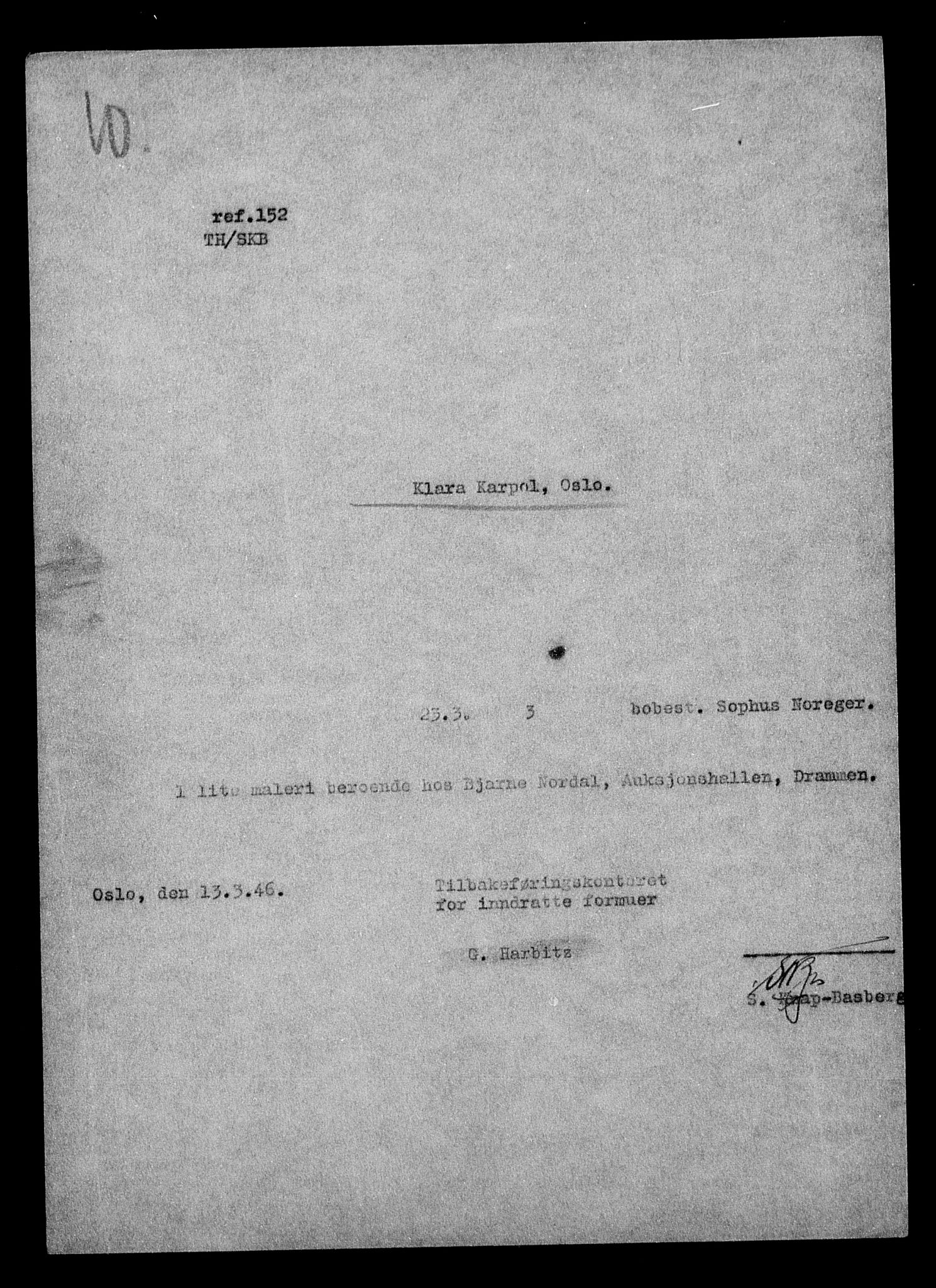 Justisdepartementet, Tilbakeføringskontoret for inndratte formuer, AV/RA-S-1564/H/Hc/Hcc/L0949: --, 1945-1947, p. 397