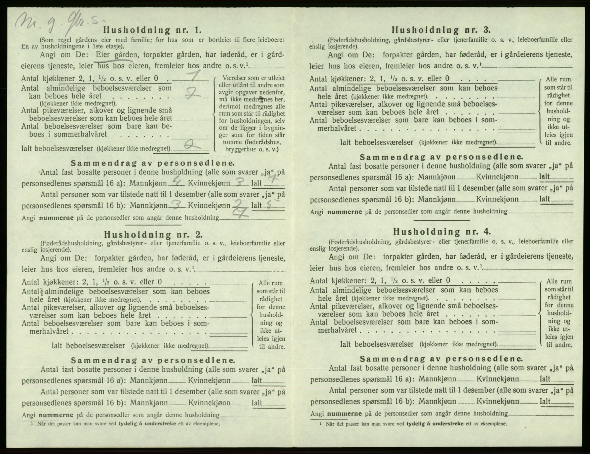 SAB, 1920 census for Sveio, 1920, p. 126