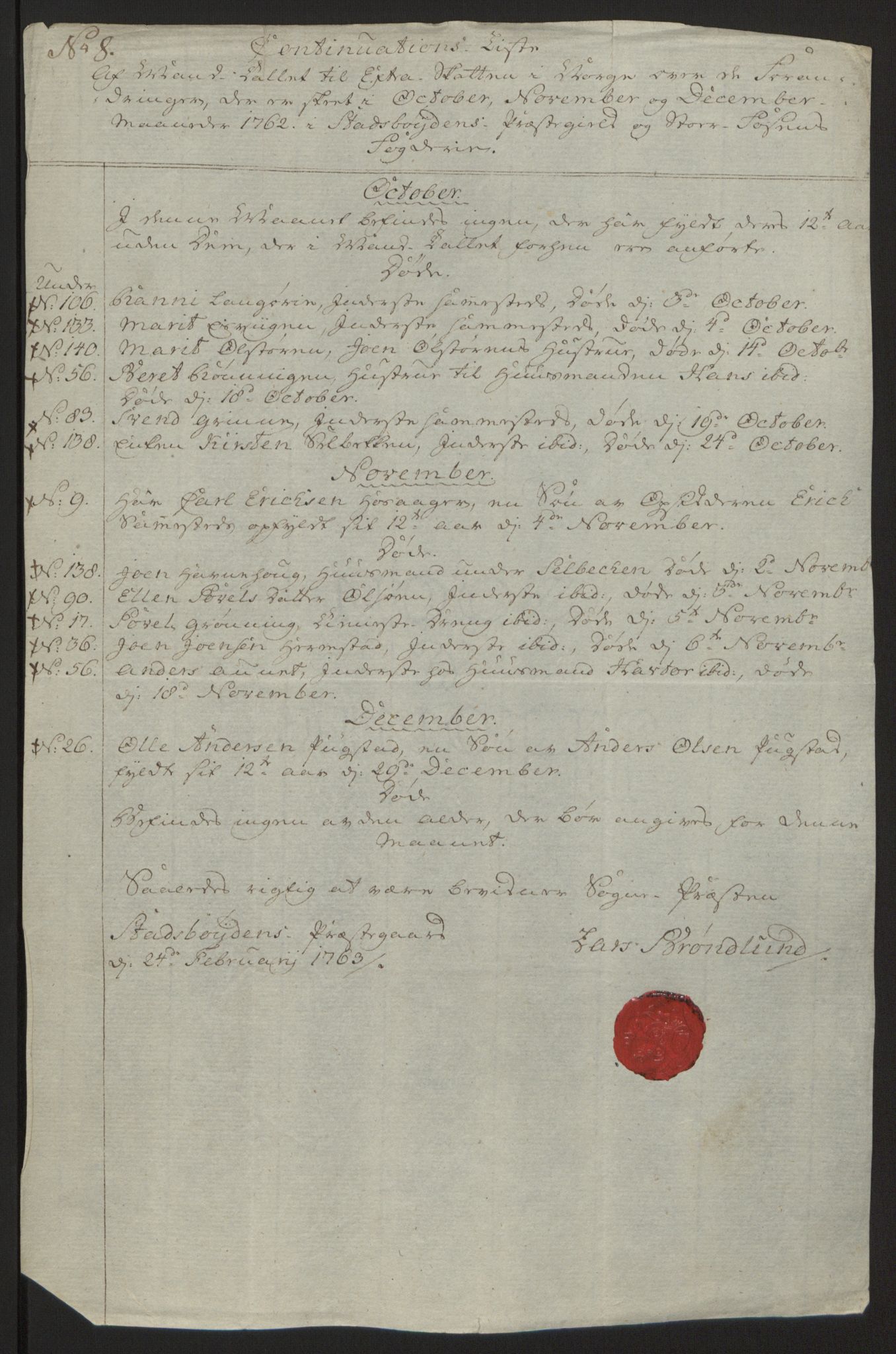 Rentekammeret inntil 1814, Reviderte regnskaper, Fogderegnskap, AV/RA-EA-4092/R57/L3930: Ekstraskatten Fosen, 1762-1763, p. 224