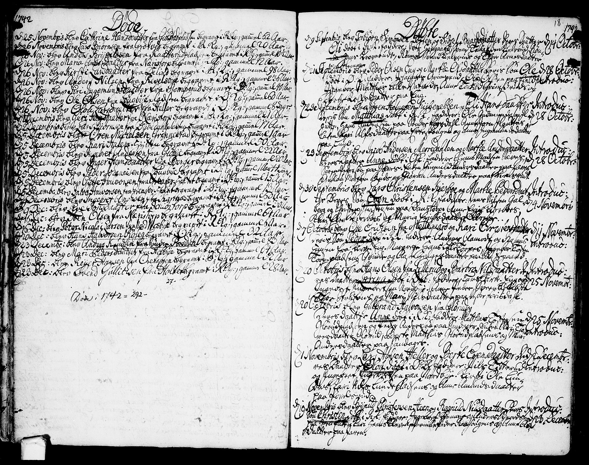 Rakkestad prestekontor Kirkebøker, AV/SAO-A-2008/F/Fa/L0002: Parish register (official) no. I 2, 1741-1751, p. 18