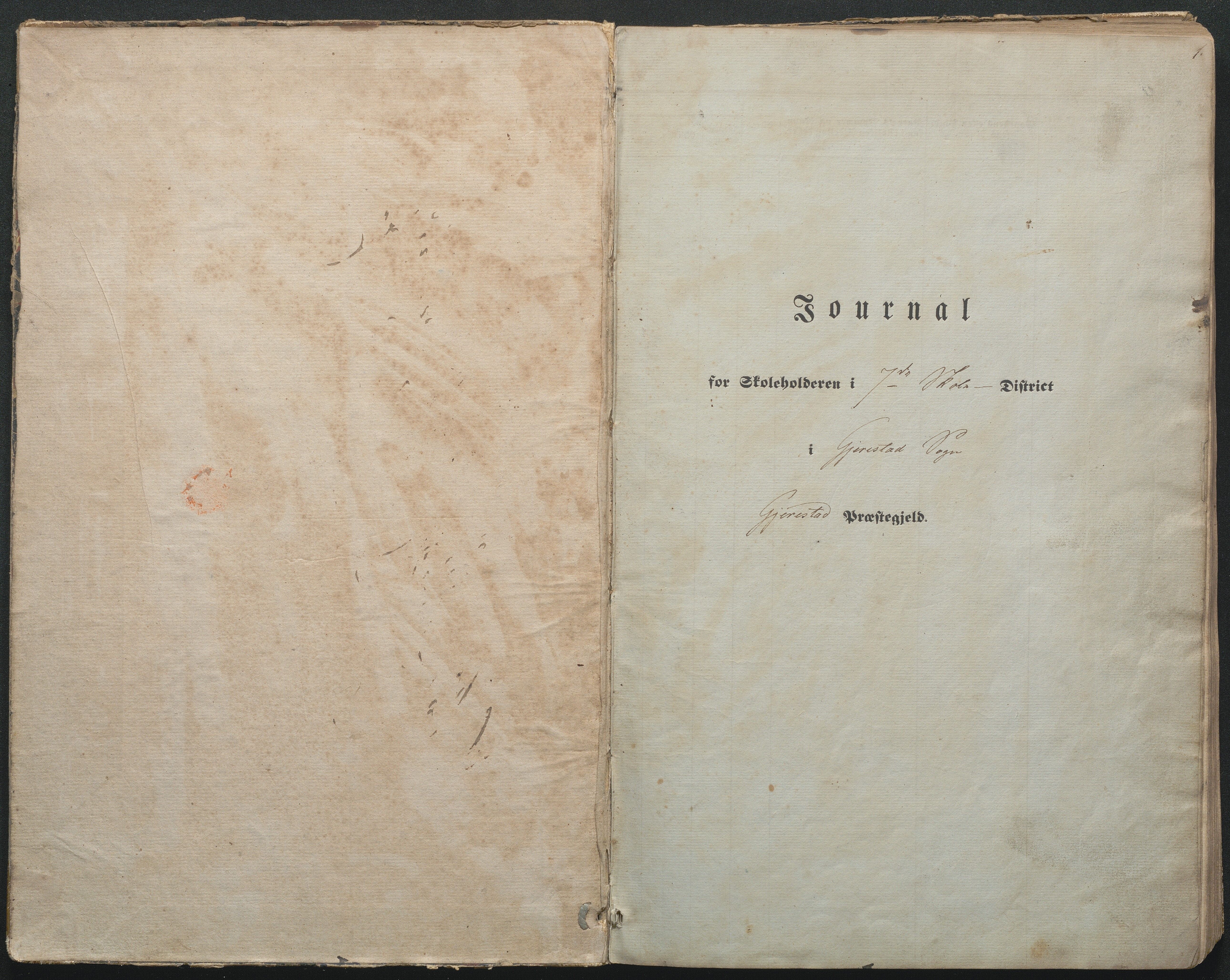 Gjerstad Kommune, Gjerstad Skole, AAKS/KA0911-550a/F02/L0002: Skolejournal/protokoll 7.skoledistrikt, 1844-1886, p. 1