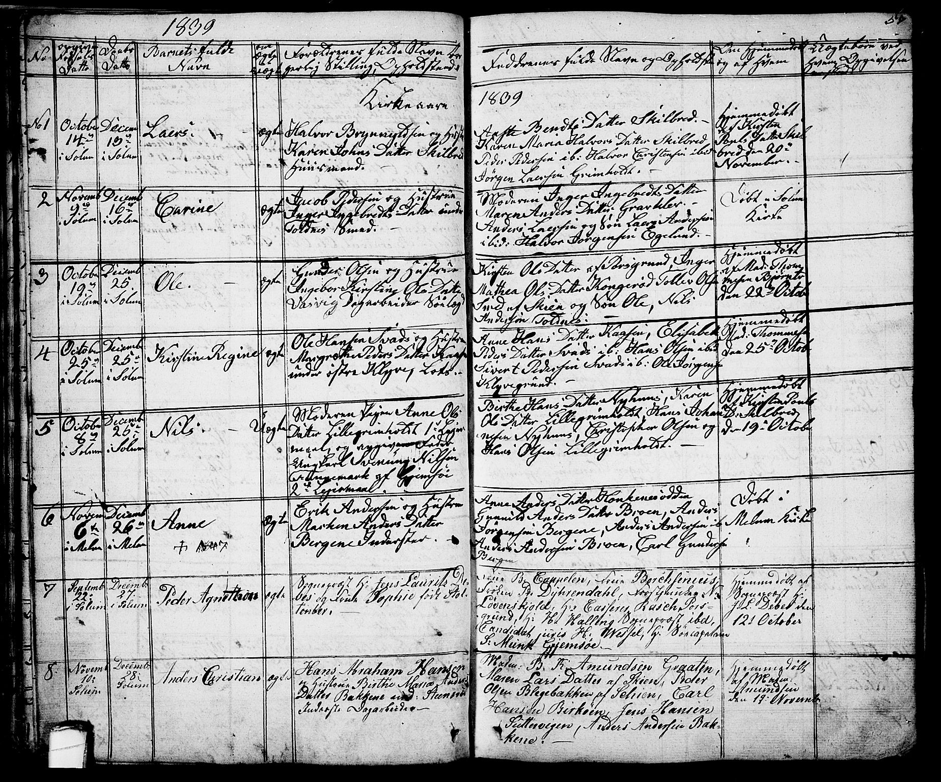 Solum kirkebøker, AV/SAKO-A-306/G/Ga/L0002: Parish register (copy) no. I 2, 1834-1848, p. 57