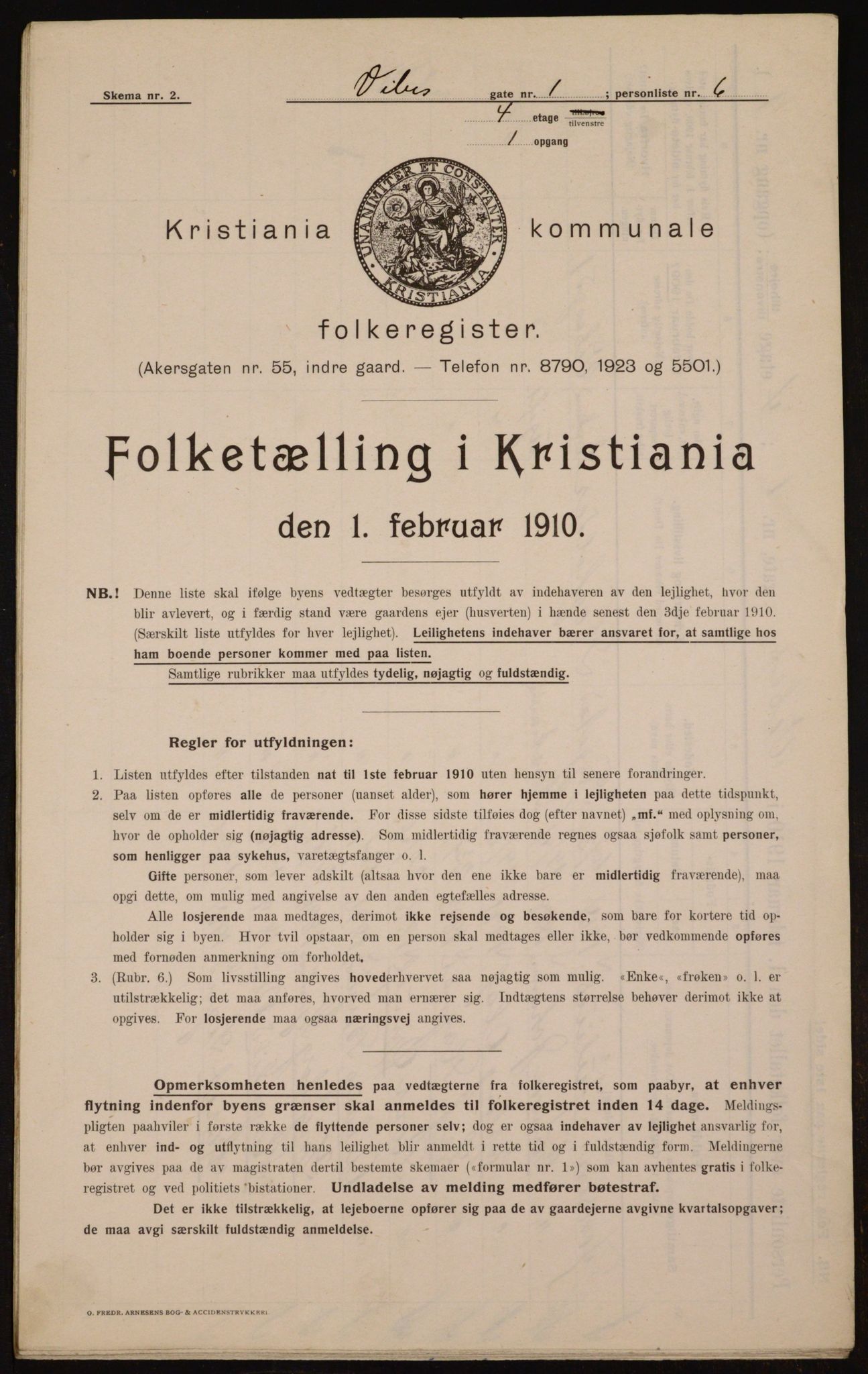 OBA, Municipal Census 1910 for Kristiania, 1910, p. 116194