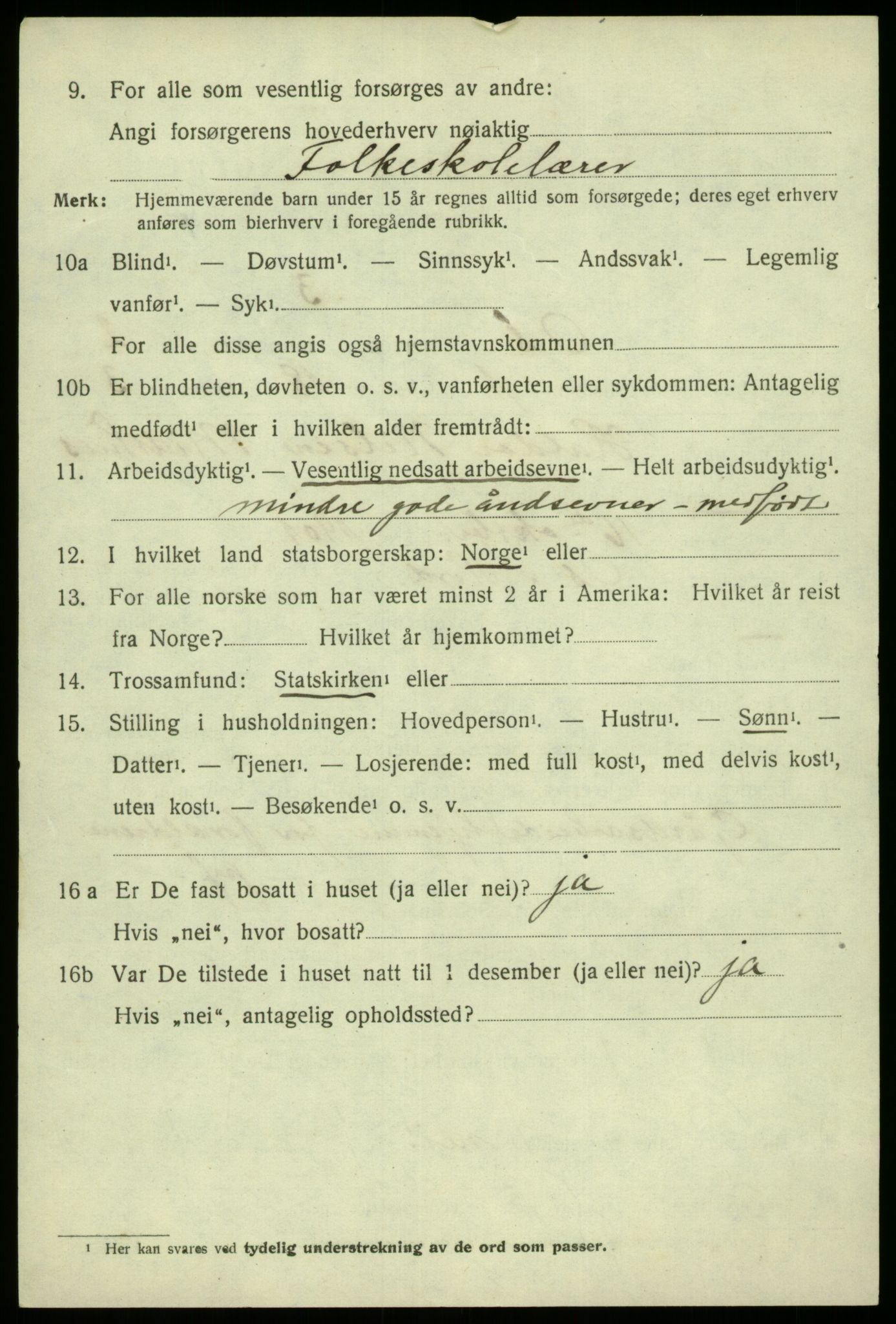 SAB, 1920 census for Os, 1920, p. 1769