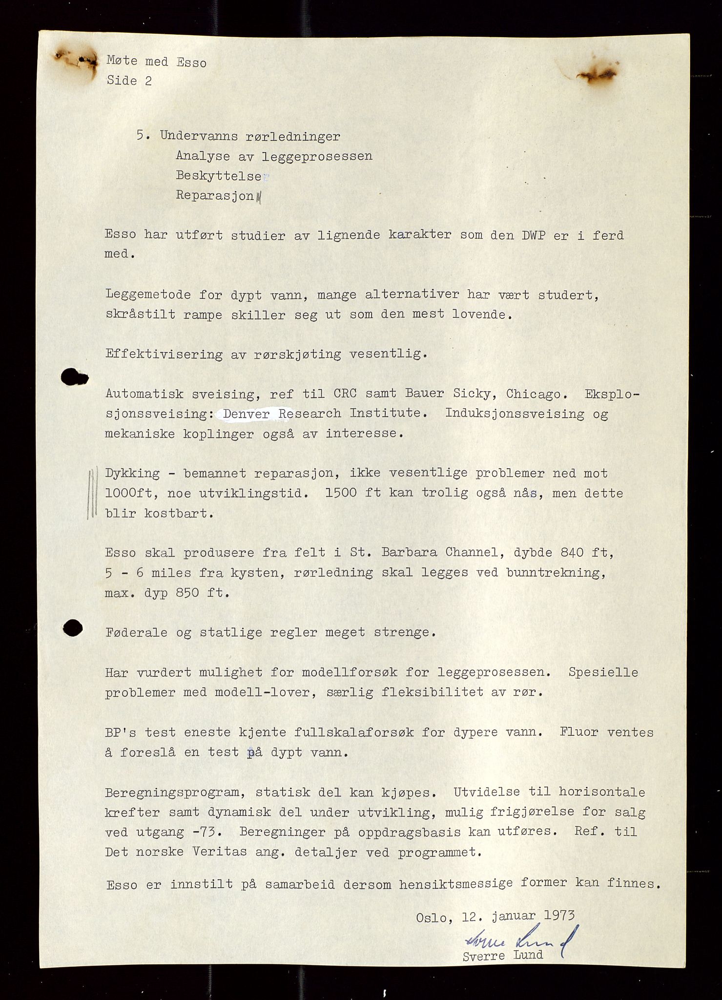 Industridepartementet, Oljekontoret, AV/SAST-A-101348/Di/L0003: DWP, møtereferater, 1972-1974, p. 282