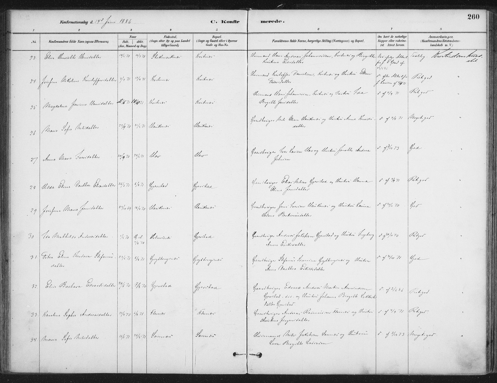 Ministerialprotokoller, klokkerbøker og fødselsregistre - Nordland, AV/SAT-A-1459/888/L1244: Parish register (official) no. 888A10, 1880-1890, p. 260