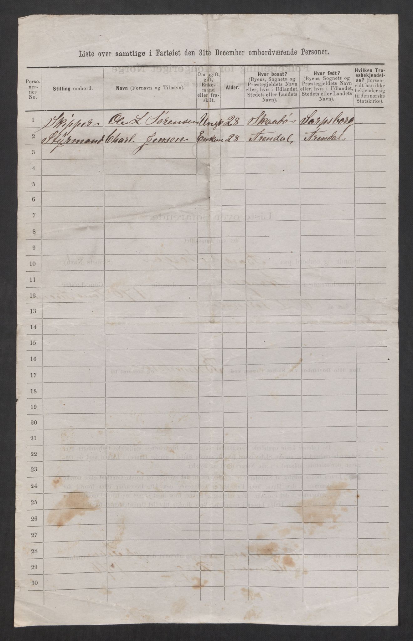 RA, 1875 census, lists of crew on ships: Ships in ports abroad, 1875, p. 626