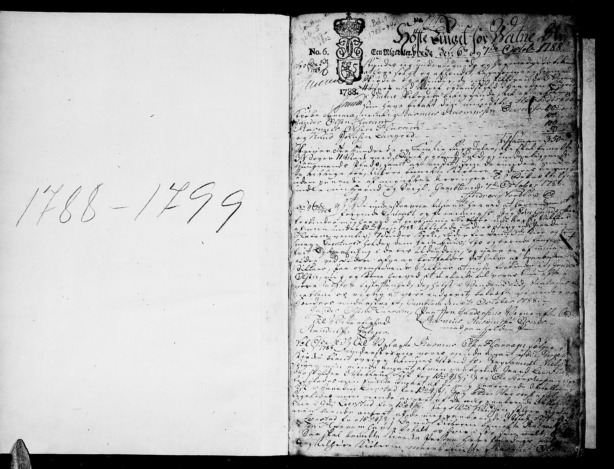 Sunnmøre sorenskriveri, SAT/A-0005/2/2C/L0008: Mortgage book no. 5A, 1788-1794, p. 1