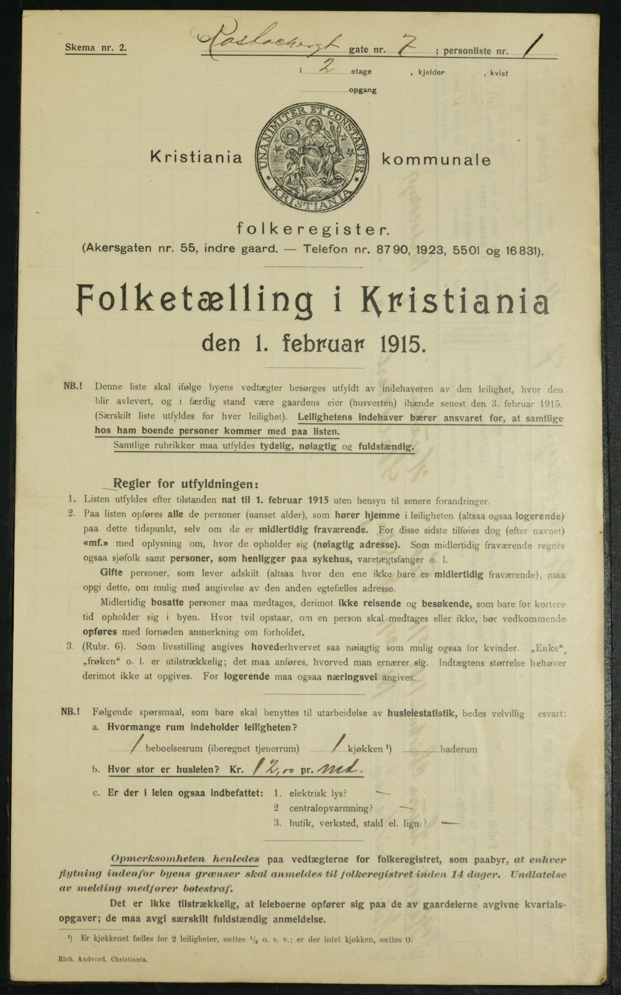 OBA, Municipal Census 1915 for Kristiania, 1915, p. 84211