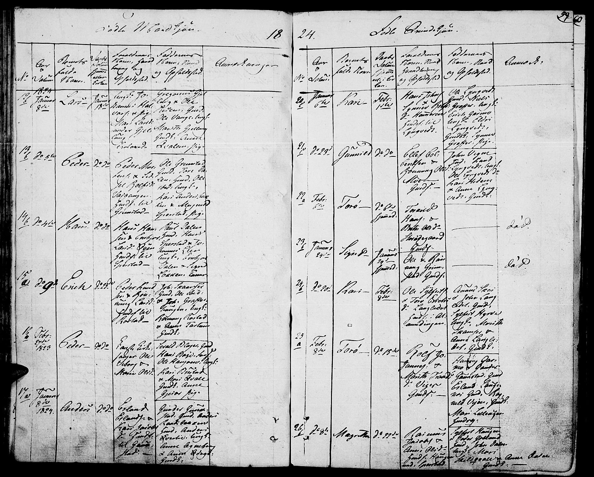Lom prestekontor, SAH/PREST-070/K/L0003: Parish register (official) no. 3, 1801-1825, p. 59