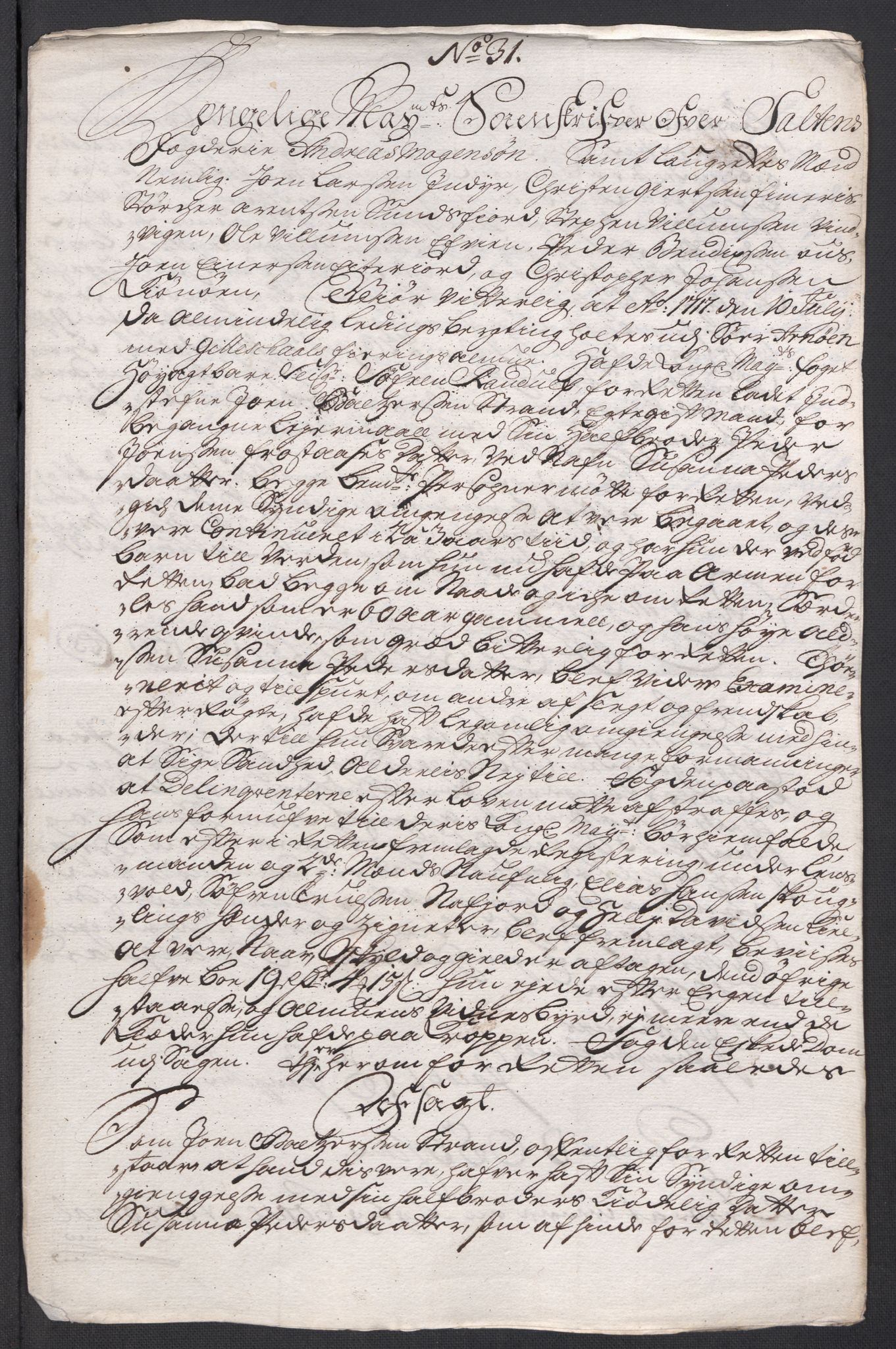 Rentekammeret inntil 1814, Reviderte regnskaper, Fogderegnskap, AV/RA-EA-4092/R66/L4587: Fogderegnskap Salten, 1717, p. 319