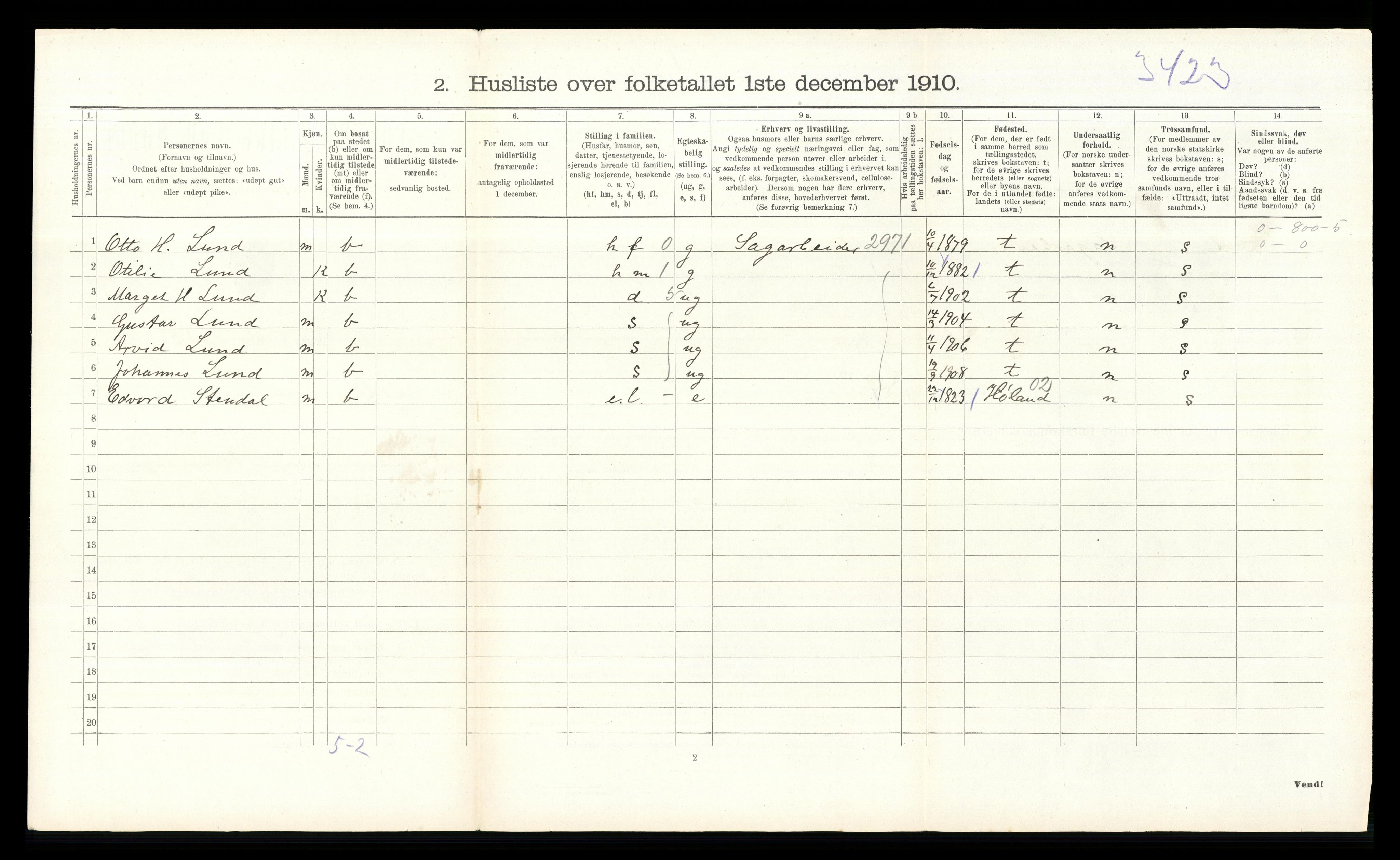 RA, 1910 census for Lillestrøm, 1910, p. 788