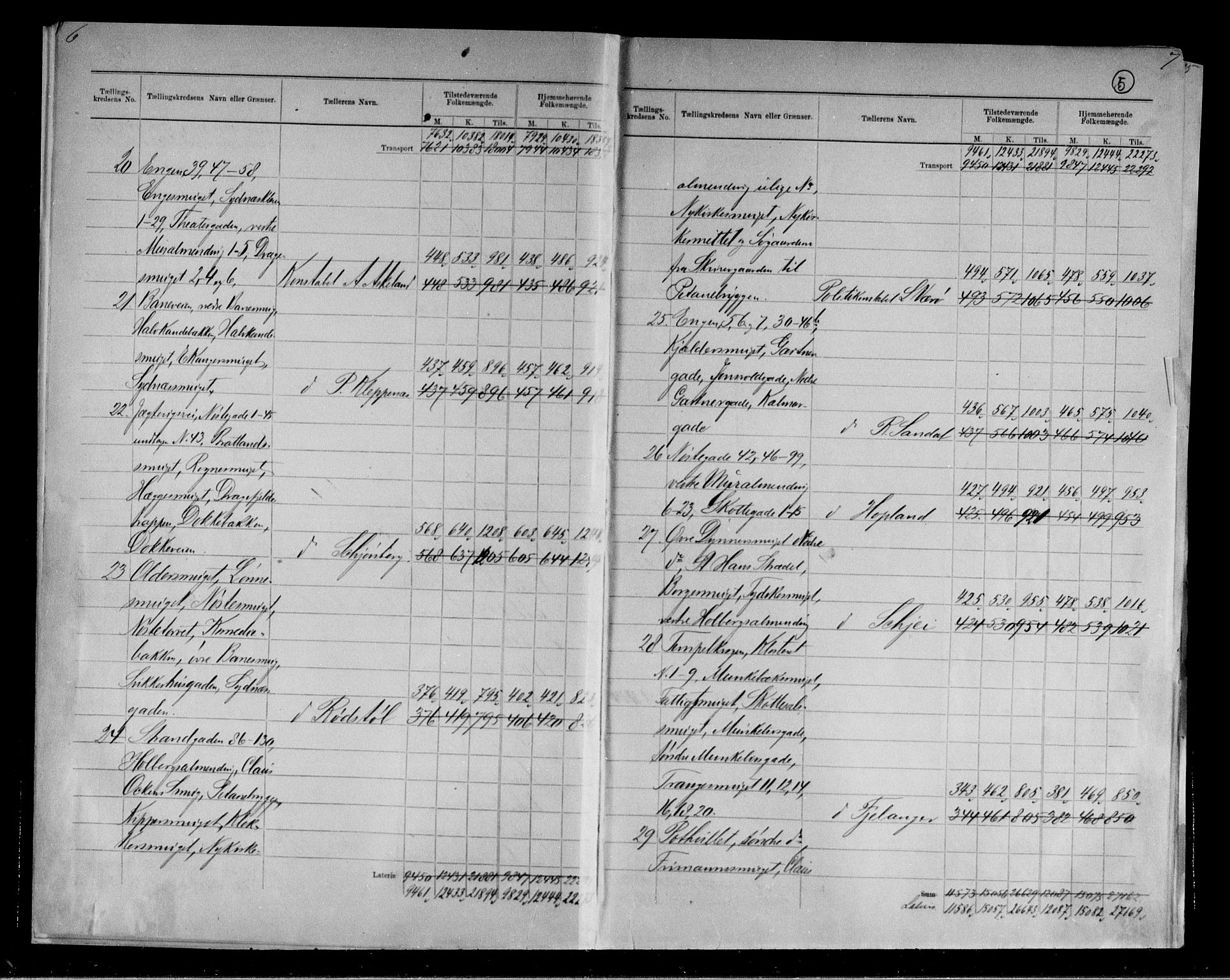 RA, 1891 Census for 1301 Bergen, 1891, p. 5