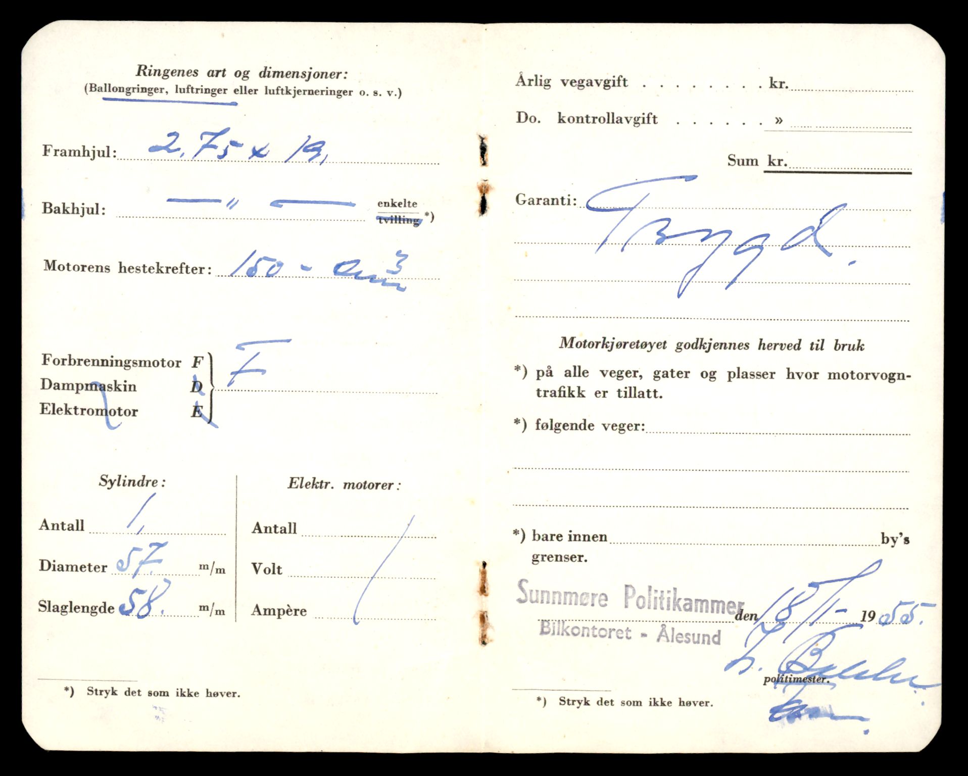 Møre og Romsdal vegkontor - Ålesund trafikkstasjon, SAT/A-4099/F/Fe/L0038: Registreringskort for kjøretøy T 13180 - T 13360, 1927-1998, p. 1648