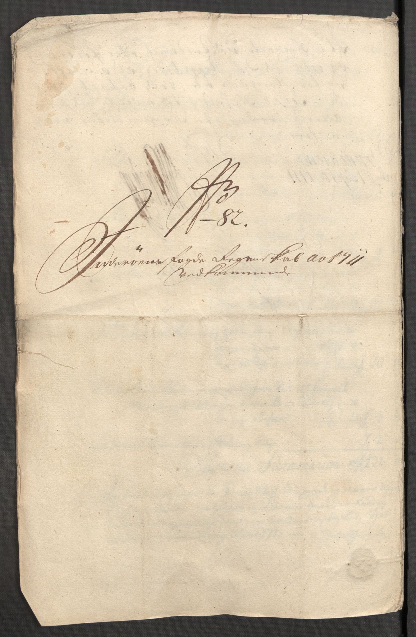 Rentekammeret inntil 1814, Reviderte regnskaper, Fogderegnskap, AV/RA-EA-4092/R63/L4319: Fogderegnskap Inderøy, 1711, p. 465