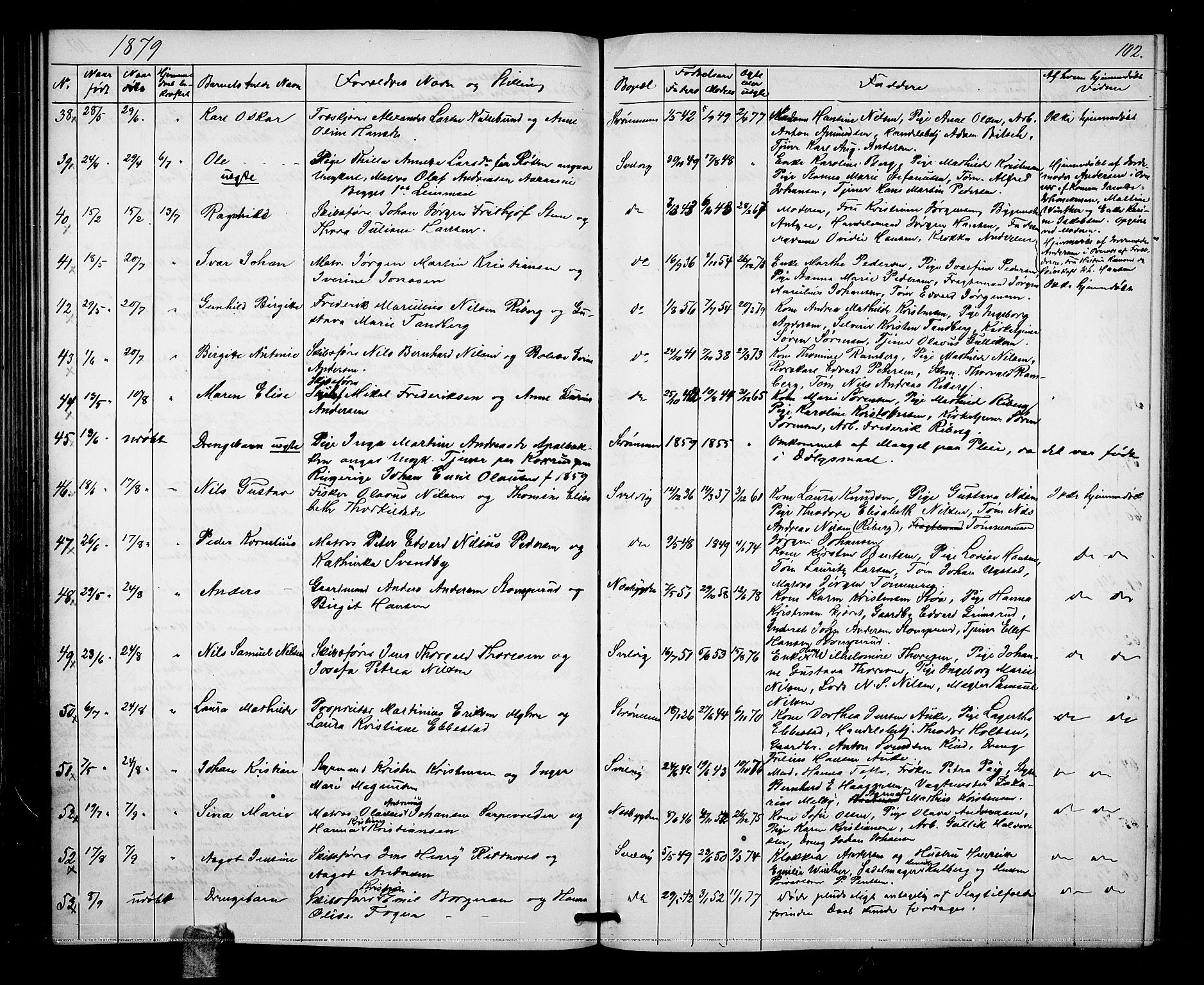 Strømm kirkebøker, SAKO/A-322/G/Ga/L0001: Parish register (copy) no. I 1, 1861-1885, p. 102