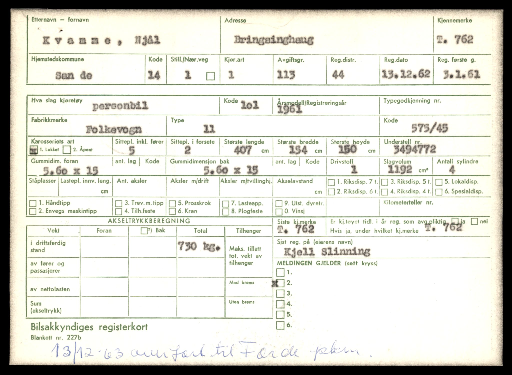 Møre og Romsdal vegkontor - Ålesund trafikkstasjon, AV/SAT-A-4099/F/Fe/L0008: Registreringskort for kjøretøy T 747 - T 894, 1927-1998, p. 459