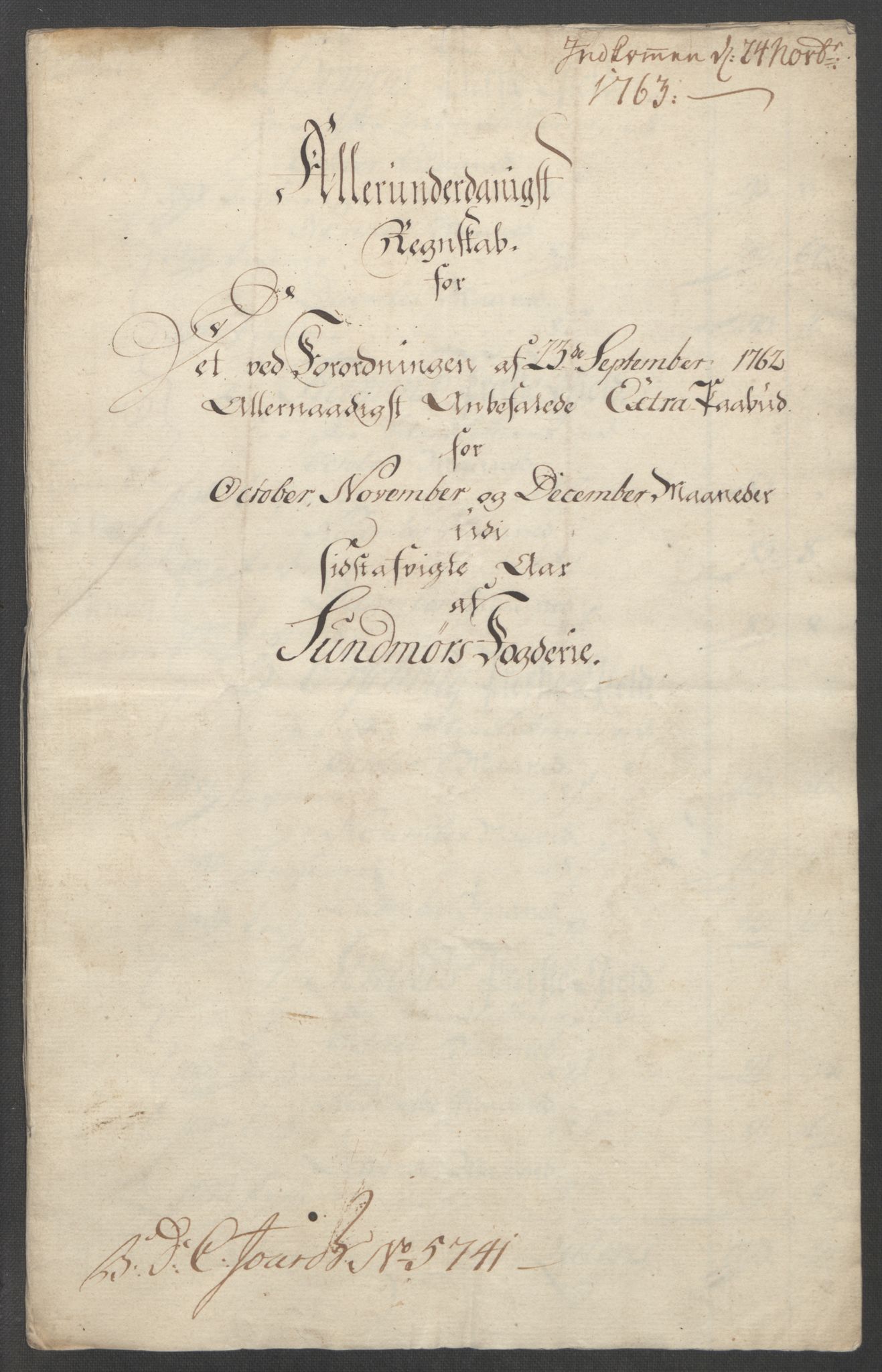 Rentekammeret inntil 1814, Reviderte regnskaper, Fogderegnskap, RA/EA-4092/R54/L3645: Ekstraskatten Sunnmøre, 1762-1772, p. 4