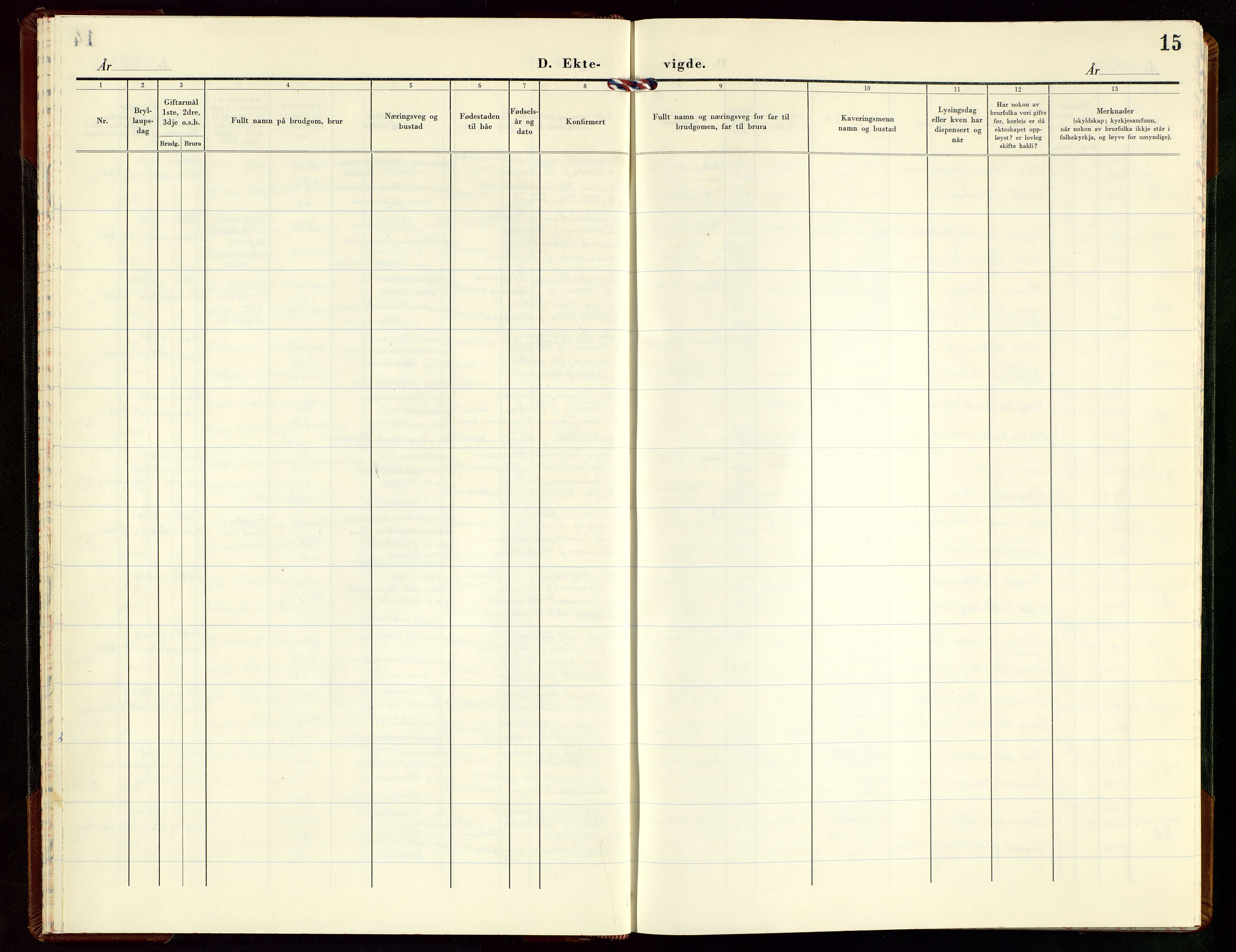 Strand sokneprestkontor, SAST/A-101828/H/Ha/Hab/L0009: Parish register (copy) no. B 9, 1962-1971, p. 15